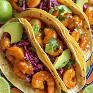 - 1 pound large shrimp, peeled and deveined - 2 tablespoons sweet chili sauce - 2 cloves garlic, finely minced - 1 tablespoon extra virgin olive oil - 1 teaspoon freshly squeezed lime juice - Sea salt and freshly cracked black pepper to taste These ingredients create a great base for your shrimp tacos. The shrimp are the star of the dish. They soak up the sweet chili sauce and garlic for a tasty flavor. The olive oil helps the shrimp cook nicely. Lime juice adds a little zing. Salt and pepper balance out all the flavors. - Medium mixing bowl - Large skillet - Tongs - Spatula - Serving platter You need some basic tools to prepare this meal. A medium mixing bowl is perfect for mixing the shrimp and sauce. A large skillet helps to cook the shrimp evenly. Tongs are great for flipping the shrimp without breaking them. A spatula can help with warming the tortillas. Finally, a serving platter looks nice for presenting your tacos. - 4 small corn tortillas - 1 cup finely shredded red cabbage - 1/2 ripe avocado, thinly sliced - Fresh cilantro leaves, for garnishing - Lime wedges, for serving These garnishes add color and flavor to your tacos. Corn tortillas provide a soft base for the filling. Red cabbage adds crunch and a pop of color. Creamy avocado gives a rich texture. Fresh cilantro brightens the dish. Lime wedges let you add a zesty kick. You can mix and match these for your perfect taco! To start, grab a medium bowl. Add 1 pound of shrimp, sweet chili sauce, and minced garlic. I like using two cloves of garlic for a strong flavor. Then, pour in 1 tablespoon of extra virgin olive oil and 1 teaspoon of lime juice. Now, sprinkle in sea salt and black pepper to taste. Mix gently to coat each shrimp well. Let it sit for about 5 minutes. This helps the shrimp soak up all the tasty flavors. Next, heat a large skillet over medium-high heat. When the skillet is hot, add the marinated shrimp in a single layer. Make sure not to crowd the pan. Cook them for about 2-3 minutes on one side. You’ll know they’re ready when they turn pink. Then flip the shrimp using tongs. Cook for another 2 minutes until they look opaque. Once done, remove the skillet from heat. Now it’s time for the tortillas. In another skillet, warm the corn tortillas over medium heat. Heat each side for just a few seconds. You want them pliable and fragrant. This step gives the tortillas a nice taste and texture that pairs well with the shrimp. Let’s build those tacos! Start by placing a handful of shredded red cabbage in the middle of each tortilla. Then, add 3-4 cooked shrimp on top. Next, layer a few slices of creamy avocado for richness. Finally, sprinkle fresh cilantro leaves over everything for a nice pop of color. Serve the tacos right away with lime wedges on the side. Squeeze the lime over the tacos for a zesty kick. Enjoy your meal! To cook shrimp perfectly, start with fresh, large shrimp. You want them peeled and deveined. After marinating the shrimp, heat your skillet well before adding them. Cook each side for about 2-3 minutes. When they turn pink and opaque, they are done. Overcooked shrimp can turn rubbery, so keep an eye on them. This method ensures a juicy, tender bite every time. If you don't have sweet chili sauce, try a mix of honey and soy sauce. For shrimp, you can use chicken or tofu if you prefer. Olive oil can be swapped with avocado oil for a similar taste. Red cabbage adds crunch, but green cabbage or lettuce works too. You can also replace lime juice with lemon juice for a different twist. To enhance the flavor, consider adding spices like cumin or paprika. Fresh herbs can bring brightness; try adding chopped cilantro or parsley. You can also add a pinch of chili flakes for extra heat. If you want more zest, squeeze lime juice over the tacos just before serving. This adds a fresh and tangy taste that pairs well with the sweet chili sauce. {{image_4}} If shrimp isn't your thing, try other proteins. Chicken works well, too. Use boneless, skinless chicken thighs or breasts. Simply chop them small, marinate, and cook like the shrimp. Fish is another great option. White fish like tilapia or cod will taste great with sweet chili sauce. Just adjust the cooking time, as fish cooks faster. For a vegetarian twist, replace shrimp with roasted veggies. Bell peppers, zucchini, and mushrooms add great flavor. You can also use firm tofu. Just press the tofu to remove water, then marinate and cook until golden. For a vegan option, consider jackfruit. It has a meaty texture and absorbs flavors well. Cook it in the same sweet chili sauce for a tasty treat. Switch up the sauce for fun and fresh flavors. Try a spicy mango salsa for a fruity kick. Blend ripe mango, lime juice, and jalapeños for a zesty mix. If you like heat, use sriracha mixed with mayo for a creamy sauce. For a tangy twist, mix yogurt with lime and cilantro. Each option brings a new flavor to your tacos. To keep leftover tacos fresh, store the shrimp and toppings separately. Place shrimp in an airtight container in the fridge. Use it within 2 days for the best taste. Wrap the tortillas in foil or plastic wrap. Keep shredded cabbage and sliced avocado in separate containers. This method helps maintain freshness and flavor. When ready to enjoy leftovers, reheat shrimp in a skillet over medium heat. Cook for about 2-3 minutes until heated through. For tortillas, warm them in a dry skillet for about 30 seconds on each side. This keeps them soft and tasty. Avoid microwaving tortillas, as they can become tough. For a fast dinner, prep shrimp and toppings ahead of time. Marinate shrimp the night before and store it in the fridge. Chop cabbage and slice avocado in advance. When dinner time comes, you can easily assemble the tacos in minutes. This way, you have a delicious meal ready without much fuss. Shrimp tacos stay fresh for about 1-2 days in the fridge. It’s best to store the shrimp and toppings separately. This helps keep everything fresh. When ready to eat, just reheat the shrimp. Warm the tortillas briefly for a nice touch. Yes, you can use frozen shrimp. Just make sure to thaw them first. You can do this overnight in the fridge or quickly in cold water. Once thawed, pat the shrimp dry before adding them to the marinade. This step helps them absorb the flavors better. These tacos pair well with a fresh side salad or corn on the cob. You can also serve them with chips and salsa for a fun twist. Adding a cool drink, like limeade, can balance the flavors nicely. Yes, shrimp tacos can be gluten-free if you use corn tortillas. Just check the packaging to ensure there are no added gluten ingredients. If you want, you can also serve them in lettuce wraps for a low-carb option. Making Sweet Chili Garlic Shrimp Tacos is fun and simple. You learned about key ingredients, tools, and garnishes. With step-by-step instructions, you can prepare and cook shrimp perfectly. We also explored tips for flavor and variations, including alternatives for proteins or sauces. Proper storage and meal prep tips ensure you enjoy tasty leftovers. Remember, these tacos are versatile and can fit many diets. Dive in and have fun creating your own delicious shrimp taco experience!