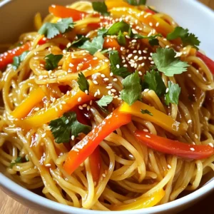 - 200g rice noodles - 2 tablespoons sweet chili sauce - 2 cloves garlic, finely minced - 1 tablespoon soy sauce - 1 tablespoon sesame oil - 1 small carrot, julienned - 1 bell pepper, thinly sliced (any color) - 1 green onion, finely chopped - Sesame seeds for garnish - Fresh cilantro for garnish (optional) In this recipe, the rice noodles are key. They cook quickly and soak up all the flavors. I love using sweet chili sauce because it brings a nice balance of sweet and spicy. Garlic adds depth to each bite. For the extra ingredients, soy sauce and sesame oil boost the umami taste. The julienned carrot and bell pepper add color and crunch. You can choose any color for the pepper. When it comes to garnishes, green onions add freshness. Sesame seeds give a nutty note. If you like, add fresh cilantro for an herbal touch. This mix of ingredients makes the dish vibrant and tasty. Start by boiling water in a large pot. Once the water is bubbling, add 200g of rice noodles. Cook them for about 3-4 minutes, or until they are tender. Pay attention to the package instructions, as some noodles might vary. After cooking, drain the noodles in a colander and set them aside. Take a large skillet or wok and set it on medium heat. Pour in 1 tablespoon of sesame oil and let it heat up until it shimmers. Then, add 2 cloves of finely minced garlic. Sauté the garlic for about 30 seconds, just until it smells great but does not brown. Now, toss in 1 small julienned carrot and 1 thinly sliced bell pepper. Stir-fry these veggies for about 2-3 minutes. You want them to soften a bit but still stay crisp. Lower the heat and add the drained rice noodles to the skillet with the veggies. Pour in 2 tablespoons of sweet chili sauce and 1 tablespoon of soy sauce. This will make the noodles flavorful. Use tongs or chopsticks to gently toss everything together. Heat the mixture for another 2-3 minutes until everything is warm. Finally, sprinkle chopped green onions over the noodles and give it a last gentle toss. Serve the noodles in bowls, and add sesame seeds and fresh cilantro for a nice touch. To make great Minute Sweet Chili Garlic Noodles, do not overcook the rice noodles. Cooking them for 3-4 minutes is just right. Check them often to ensure they stay tender but firm. After cooking, rinse them with cold water. This stops the cooking process and helps the noodles stay separate. You can add proteins to your noodles for extra taste. Chicken or shrimp works well. Just cook them in the skillet before adding the noodles. For those who like heat, sprinkle chili flakes on top. This makes the dish spicy and more exciting. Serving in bowls looks nice and makes it easy for everyone. You can also use plates for a fun twist. Garnish with sesame seeds for crunch. Adding fresh cilantro gives a pop of color and flavor. These small touches make your meal look and taste amazing! {{image_4}} You can switch up the flavor with different chili sauces. Try sriracha for heat or go for a sweet soy sauce for a milder taste. If you want to make your own sauce, mix honey, soy sauce, and red pepper flakes. This gives you control over sweetness and spice. Add a variety of vegetables to change the dish. Broccoli, snap peas, or zucchini work well. You can even use seasonal veggies like asparagus in spring or squash in fall. This keeps your meal fresh and exciting. Pair these noodles with proteins like grilled chicken, shrimp, or tofu. They add heartiness to your meal. For side dishes, consider spring rolls or a fresh salad. These options make a balanced and tasty dinner. To store leftovers, let the noodles cool down first. Place them in an airtight container. This helps keep the noodles fresh. Store them in the fridge for up to three days. To keep their taste, try to eat them within this time. For reheating, the best method is to use a skillet. Heat it on medium-low. Add a splash of water or oil to help the noodles steam. Stir gently to warm them evenly. Avoid using the microwave if you want to keep the noodles' texture. The microwave can make them mushy. Yes, you can freeze sweet chili garlic noodles. However, the texture may change. To freeze, place cooled noodles in a freezer-safe bag. Squeeze out as much air as possible. They can last up to three months. To thaw, leave them in the fridge overnight. You can also use cold water to speed up the process. This dish is quick to make. The prep takes about 5 minutes. Cooking the noodles takes around 3-4 minutes. So, you can have your meal ready in just 15 minutes. If you don’t have rice noodles, you can use several alternatives. Regular pasta works well. You can also try zucchini noodles for a low-carb option. Another idea is using soba noodles made from buckwheat. These options will give you a tasty meal. This recipe can be gluten-free with a few changes. You can use gluten-free soy sauce instead of regular soy sauce. For noodles, choose rice noodles or check for gluten-free options. Always read labels to be sure. You learned how to make tasty Sweet Chili Garlic Noodles with easy steps. We covered key ingredients like rice noodles and veggies, plus sauces that bring flavor. Remember, perfecting the noodles and using fresh garnishes can elevate your dish. Don’t hesitate to try different sauces or veggies for variety. With proper storage and reheating tips, you can enjoy these noodles later. You now have everything you need to create a delicious meal! Enjoy cooking and make it your own!