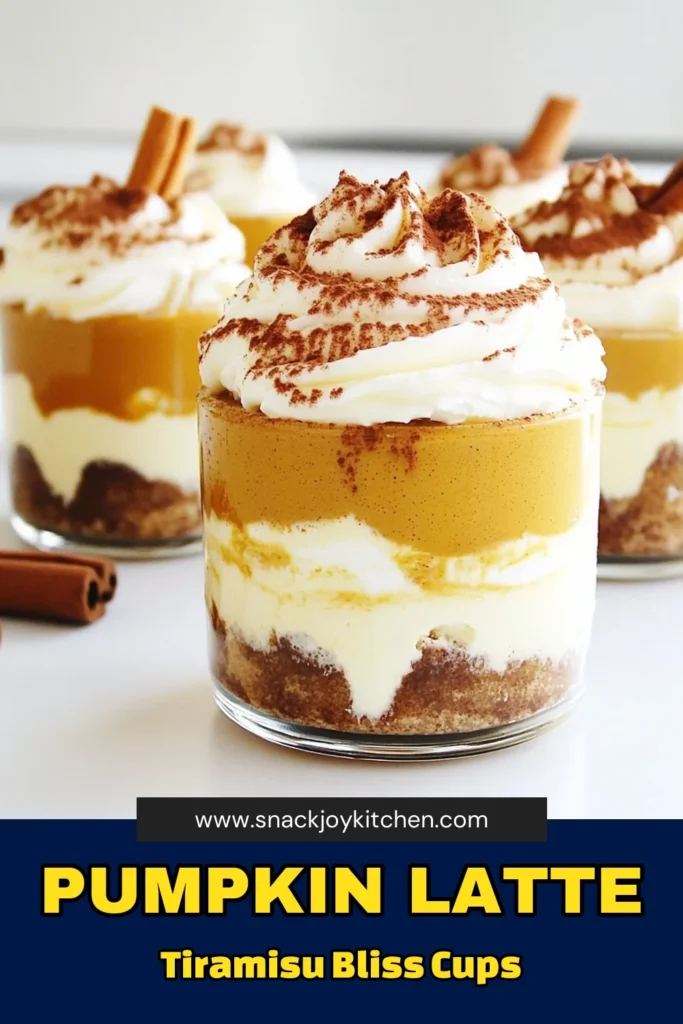 Indulge in the flavors of fall with these irresistible Pumpkin Latte Tiramisu Cups! With layers of creamy mascarpone, pumpkin puree, and a touch of coffee, this dessert will delight your taste buds and impress your guests. Perfect for cozy gatherings, this easy recipe is sure to be a hit. Click through to discover how to make this seasonal treat and elevate your dessert game! #PumpkinLatte #Tiramisu #FallRecipes #DessertIdeas