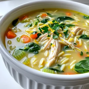 Creamy Lemon Chicken Orzo Soup Savory and Simple Recipe