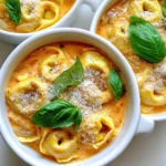 - 9 oz cheese tortellini (fresh or frozen) - 1 tablespoon extra virgin olive oil - 1 small onion, finely chopped - 3 cloves garlic, minced - 1 (14 oz) can of crushed tomatoes - 1 cup heavy cream The cheese tortellini serves as the heart of this dish. It brings a rich flavor and a delightful texture. You can use fresh or frozen tortellini, depending on what you have on hand. Next, we add aromatics: onion and garlic. The onion adds sweetness and depth. Garlic brings a nice, savory punch. Sautéing them together releases amazing aromas that fill your kitchen. Finally, for the sauce base, we use crushed tomatoes and cream. The crushed tomatoes add a fresh, tangy flavor. Cream makes the sauce smooth and rich, balancing the acidity of the tomatoes. - 1 teaspoon dried basil - Salt and freshly ground black pepper, to taste - 1/4 cup grated Parmesan cheese - Fresh basil leaves, for garnish To enhance the flavors, we sprinkle in dried basil. It adds a warm, herbal note that complements the tomatoes. Salt and pepper help brighten the dish and bring all the flavors together. Grated Parmesan cheese adds a savory, nutty taste that elevates the sauce. Don’t forget to garnish with fresh basil leaves. They not only look beautiful but also add a fresh burst of flavor. Enjoy the process of gathering these ingredients; they all play a key role in making your creamy tomato basil tortellini rich and flavorful! First, fill a large pot with salted water. Bring it to a boil. The water should bubble vigorously. Once boiling, add 9 oz of cheese tortellini. Cook according to the package instructions. This usually takes about 3 to 5 minutes. The tortellini should be al dente, which means firm to the bite. When done, strain the tortellini in a colander. Be sure to reserve a little of the pasta water for later. In the same pot, heat 1 tablespoon of extra virgin olive oil over medium heat. Once hot, add 1 small finely chopped onion. Sauté it for about 3 to 4 minutes. The onion should become soft and translucent. Next, add 3 cloves of minced garlic. Cook for another minute. You want the garlic fragrant but not burnt. Now, pour in one 14 oz can of crushed tomatoes. Stir well to combine everything. Let the sauce simmer for about 5 minutes. This helps the flavors blend together nicely. After that, reduce the heat. Add 1 cup of heavy cream slowly, stirring to mix it in. Cook for an additional 3 to 4 minutes. This will thicken your sauce. Sprinkle in 1 teaspoon of dried basil, along with salt and freshly ground black pepper to taste. Stir well to ensure all the flavors mix. Now, add the cooked tortellini back into the pot. Gently toss it with the sauce until each piece is coated. If the sauce looks too thick, splash in a bit of the reserved pasta water. Finally, stir in 1/4 cup of grated Parmesan cheese. Mix until it melts into the sauce. Serve the creamy tortellini in bowls and garnish with fresh basil leaves for a beautiful touch. To get the sauce just right, you can adjust its consistency with pasta water. After cooking the tortellini, save a bit of that water. If your sauce feels too thick, add a splash of this water. It helps make the sauce creamy and smooth. Next, checking the flavor balance is key. Taste the sauce before serving. If it needs more flavor, add salt or a bit more dried basil. This simple step makes a big difference. For the best texture, ensure your tortellini is al dente. This means it should be firm when you bite into it, not mushy. Follow the package instructions carefully for the right cooking time. To prevent sticking, stir the tortellini gently while cooking. Adding a little oil to the water can also help. This keeps the pasta from clumping together. Garnishing with fresh basil adds a pop of color and flavor. After serving, sprinkle some leaves on top. This makes your dish look as good as it tastes. Drizzling extra virgin olive oil over your tortellini gives it a rich finish. Just a little bit adds a nice touch. You can also sprinkle more grated Parmesan for extra flavor. Enjoy the beautiful look of your meal! {{image_4}} Gluten-Free Alternatives You can swap regular tortellini for gluten-free pasta. Many brands offer tasty options. Look for rice or corn-based tortellini to keep the meal gluten-free. These alternatives cook similarly to regular pasta. Vegan Options To make this dish vegan, use plant-based tortellini. You can find varieties filled with vegetables or tofu. Replace heavy cream with coconut milk or cashew cream. Nutritional yeast can stand in for Parmesan cheese, adding a cheesy flavor. Using Different Types of Tortellini Not a fan of cheese tortellini? Try meat-filled tortellini or even spinach ones. Each type brings unique flavors to the dish. You can also experiment with homemade tortellini for a fresh touch. Adding Vegetables Adding veggies boosts nutrition and flavor. Consider spinach, mushrooms, or bell peppers. You can sauté them with the onion and garlic for a delightful mix. Roasted zucchini or cherry tomatoes also work great in this dish. Spice it Up with Red Pepper Flakes For a little heat, sprinkle red pepper flakes into the sauce. Start with a pinch and adjust to taste. This simple addition makes the dish exciting and bold. Adding Protein: Chicken or Shrimp Want to make it heartier? Add cooked chicken or shrimp to the dish. Just toss the protein in when combining the pasta and sauce. This adds a satisfying boost and makes it a complete meal. To keep your creamy tomato basil tortellini fresh, cool it down quickly. Use airtight containers for storage. Make sure the lid seals well. This prevents air from getting in and keeps flavors intact. You can store it in the fridge for 3 to 4 days. If you notice any off smells or changes in color, it is best to throw it away. Always trust your senses. If you want to save some for later, freezing works well. First, let the tortellini cool completely. Then, portion it into freezer-safe bags or containers. Squeeze out excess air to avoid freezer burn. For best quality, use it within 2 to 3 months. When ready to eat, thaw it overnight in the fridge. Reheat gently on the stove or in the microwave. Add a splash of cream or water to keep it creamy. Enjoy it warm! Yes, you can use frozen tortellini. It cooks well and saves time. Just follow the package instructions for cooking. The sauce will still be rich and creamy. To make this dish ahead, cook your tortellini and sauce separately. Store them in the fridge. When you are ready to serve, heat the sauce and mix in the tortellini. This keeps everything fresh and tasty. If you want a lighter option, use half-and-half or whole milk. For dairy-free, try coconut cream or cashew cream. Each will give a different flavor, so pick what you like best. This dish lasts about 3 to 5 days in the fridge. Store it in an airtight container. Remember to reheat gently to keep it creamy. Yes, you can! Use vegan cheese tortellini and coconut cream instead of heavy cream. This way, you enjoy all the flavors without dairy. In this blog post, we explored how to make creamy tomato basil tortellini. We focused on key ingredients like cheese tortellini, crushed tomatoes, and heavy cream. I shared step-by-step cooking instructions, tips for perfecting your sauce, and variations to suit different diets. Final thoughts: With a few simple steps, you can create a delicious meal that everyone will love. Enjoy experimenting and make it your own!