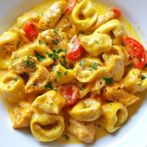 - 2 cups cheese tortellini - 1 lb boneless, skinless chicken breast - 2 tablespoons Cajun seasoning - 1 medium onion - 1 red bell pepper - 3 cloves garlic - 1 cup heavy cream - 1 cup diced tomatoes - 1 tablespoon olive oil - Salt and pepper to taste This dish starts with three main ingredients. Cheese tortellini brings a soft and cheesy base. Boneless, skinless chicken breast adds protein and heartiness. Cajun seasoning gives a spicy kick. Next, we have vegetables and aromatics. A medium onion adds sweetness and depth. A chopped red bell pepper brings color and crunch. Minced garlic adds a strong flavor that ties it all together. For sauces and seasonings, heavy cream makes the dish rich and smooth. Diced tomatoes add freshness and acidity. Olive oil helps sauté the chicken and veggies. Finally, salt and pepper enhance all the flavors. Together, these ingredients create a tasty and filling meal. You can easily adjust them to your taste. Want more spice? Add more Cajun seasoning. Prefer more creaminess? Use extra heavy cream. Enjoy making this dish your own! {{ingredient_image_2}} First, bring a large pot of salted water to a boil. Once boiling, add 2 cups of cheese tortellini. Cook for 3-5 minutes, or until the tortellini is al dente. Drain the tortellini in a colander and set it aside. This step ensures your pasta has the perfect texture. Next, take 1 pound of boneless, skinless chicken breast and cut it into bite-sized cubes. In a mixing bowl, sprinkle 2 tablespoons of Cajun seasoning over the chicken. Toss the chicken pieces until they are evenly coated. This seasoning adds a spicy kick to your dish. In a large skillet, heat 1 tablespoon of olive oil over medium heat. Once hot, add the seasoned chicken in a single layer. Cook for about 5-7 minutes, turning occasionally, until the chicken is golden brown and cooked through. Remove the chicken from the skillet and set it aside on a plate. This step locks in the flavors and gives the chicken a nice color. Using the same skillet, add 1 medium onion, finely diced, and 1 red bell pepper, chopped. Sauté for 3-4 minutes, stirring often, until the vegetables soften. Then, add 3 cloves of minced garlic and cook for 1 more minute. This adds layers of flavor to the dish. Return the cooked chicken to the skillet with the sautéed vegetables. Pour in 1 cup of diced tomatoes and 1 cup of heavy cream. Stir everything together and let it simmer for 3-4 minutes. This step melds the flavors and creates a creamy sauce. Gently fold the cooked tortellini into the creamy chicken and vegetable mixture. Stir carefully to coat the tortellini well with the sauce. Cook for an additional 2-3 minutes, adjusting salt and freshly cracked black pepper to taste. This ensures every bite is flavorful. Finally, transfer the Cajun chicken tortellini to serving bowls or plates. Garnish with freshly chopped parsley for a bright finish. This final touch adds color and freshness to your meal. Enjoy your delicious creation! To get perfect tortellini texture, cook them in salted water. Bring the water to a boil first. Toss the tortellini in and let them cook for about 3-5 minutes. They should be tender but still firm, or al dente. Drain them well and set aside. For crispy chicken, coat your chicken pieces with Cajun seasoning. Use a hot skillet with olive oil. Spread the chicken in a single layer. This helps it brown nicely on all sides. Cook it for 5-7 minutes, turning it often. The goal is a tasty golden crust. You can add more spices to boost the flavor. Try a pinch of smoked paprika or cayenne for heat. These spices complement the Cajun seasoning well. Using fresh herbs can brighten up the dish. Parsley is a great choice for garnish. It adds color and a fresh taste. You can also use basil or cilantro, depending on your taste. Cajun chicken tortellini pairs well with a fresh salad. A simple green salad with a light vinaigrette works great. You can also serve it with garlic bread for a hearty meal. When plating, aim for a colorful presentation. Use a large bowl for serving. Pile the tortellini high and sprinkle parsley on top. This makes it look appetizing and inviting. Serve in portions of one to one and a half cups for a great meal size. Pro Tips Use Fresh Ingredients: For the best flavor, opt for fresh vegetables and herbs whenever possible. Fresh ingredients elevate the dish and enhance its overall taste. Adjust the Spice Level: If you prefer a milder dish, reduce the amount of Cajun seasoning or use a mild version. Conversely, for a spicier kick, add extra seasoning or a dash of hot sauce. Perfectly Cook Tortellini: Be careful not to overcook the tortellini; they should be al dente. This ensures they maintain their shape and texture when combined with the creamy sauce. Add Protein Variations: Feel free to substitute the chicken with shrimp or sausage for a different flavor profile. Adjust cooking times accordingly to ensure the protein is cooked through. {{image_4}} You can easily make Cajun chicken tortellini vegetarian. Simply swap the chicken for tofu or chickpeas. Tofu will soak up the Cajun seasoning well. Use firm tofu for the best texture. Just press it to remove extra water, then cut it into cubes. If you're using chickpeas, canned ones work great. Rinse and drain them before adding. Both options give a nice protein boost. You can switch up the creamy sauce too. Instead of heavy cream, try half-and-half or coconut cream for a lighter feel. Cream cheese can also add a tangy twist. If you want a cheesy finish, mix in some parmesan or mozzarella. Each option will change the flavor and richness of the dish. Choose what suits your taste best! Adjusting the spice level is simple. To make it milder, use less Cajun seasoning. You can also add a splash of cream to tone it down. If you want more heat, sprinkle in some cayenne pepper or red pepper flakes. Taste as you go, and find your perfect balance of flavors. You can enjoy it just how you like! To store leftovers safely, let the dish cool to room temperature first. Then, transfer it into an airtight container. Keep it in the fridge for up to three days. This helps maintain flavor and prevents spoilage. When you're ready to eat, you can easily reheat it. You can freeze Cajun chicken tortellini for later use. To do this, place the cooled dish in a freezer-safe container. Make sure it is sealed tightly. It can last in the freezer for up to three months. When you want to enjoy it again, let it thaw in the fridge overnight before reheating. For the best reheating, use the stovetop. Place the tortellini in a skillet over medium heat. Add a splash of water or cream to keep it moist. Stir frequently until it is heated through. You can also use the microwave, but be cautious. Heat it in short bursts, stirring often to prevent hot spots. Cajun Chicken Tortellini is a creamy pasta dish. It mixes cheese tortellini with seasoned chicken and vegetables. The dish has roots in Cajun cuisine, known for its bold flavors. Cajun cooking comes from Louisiana and blends French, African, and Spanish influences. This recipe gives a twist to classic tortellini by adding spice and warmth. Yes, you can use frozen tortellini. Frozen tortellini cooks quickly and is easy to use. Just follow the package instructions to boil them. It saves time and still tastes great. Use frozen tortellini to make this dish even easier on busy nights. To make Cajun Chicken Tortellini gluten-free, choose gluten-free tortellini. Many brands offer this option made from rice or corn. Also, check your Cajun seasoning for gluten. Most spices are safe, but it's best to verify. This way, you can enjoy the dish without worry. Yes, you can prepare Cajun Chicken Tortellini ahead of time. Cook the dish and let it cool. Store it in an airtight container in the fridge. It stays fresh for up to three days. Reheat it on the stove or in the microwave. This is a great option for meal prep. Several sides pair well with Cajun Chicken Tortellini. A simple green salad adds freshness. Garlic bread also complements the creamy sauce nicely. For a heartier option, serve it with roasted vegetables. These sides enhance the meal without overpowering the flavors. In this blog post, we explored the delicious recipe for Cajun chicken tortellini. We discussed the main ingredients, like cheese tortellini, chicken, and Cajun seasoning. You learned how to cook everything step by step, from boiling the tortellini to serving your dish. I shared handy tips, variations for dietary needs, and storage advice. Now, you have the knowledge to create this flavorful meal at home. Enjoy your cooking, and don't hesitate to experiment with your own twists!
