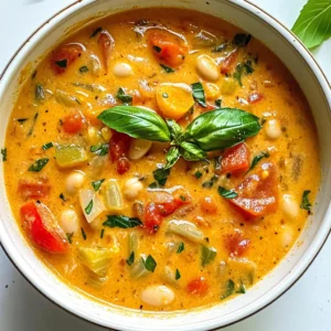 - 1 can (14 oz) diced tomatoes - 1 can (15 oz) white beans (like cannellini or navy beans), drained and rinsed - 1 medium onion, diced - 3 cloves garlic, minced - 1 medium carrot, diced - 1 stalk celery, diced - 4 cups vegetable broth - 1 cup coconut milk (full fat for a creamier texture) - 2 tablespoons olive oil - 1 teaspoon dried thyme - 1 teaspoon smoked paprika - Salt and pepper to taste - Fresh basil leaves for garnish Using good ingredients makes a big difference in taste. I prefer fresh veggies whenever I can. They add bright flavors and great texture. If fresh isn’t an option, canned or frozen can work too. Just make sure to rinse canned beans to remove extra salt. If you need a gluten-free option, this recipe is already gluten-free! Just check your vegetable broth to ensure it fits your diet. For those who want to switch things up, try different beans. You could use black beans or chickpeas. They both add unique flavors and textures. You can also mix in other veggies like bell peppers or zucchini. This stew is very forgiving and lets you get creative! {{ingredient_image_2}} To start, heat the olive oil in a large pot over medium heat. Wait until it shimmers. Add the diced onion, carrot, and celery. Sauté for 5-7 minutes. Stir occasionally. You want the veggies to become tender and the onion to turn translucent. Next, when the vegetables soften, it's time for the garlic. Add the minced garlic and cook for 1-2 minutes. Stir constantly. This helps the garlic release its sweet aroma. Now, let’s talk about seasoning. Seasoning is key. Add salt and pepper at different points. This builds layers of flavor. Don’t wait until the end to season. It’s best to add a pinch during the sautéing process. Taste as you go. Now, pour in the diced tomatoes with their juices. Add the drained white beans, vegetable broth, thyme, and smoked paprika. Stir well to mix everything together. Bring this mixture to a boil. Once boiling, turn down the heat to low. Cover the pot with a lid. Let it simmer gently for about 20 minutes. This is when the flavors blend beautifully. After 20 minutes, remove the lid. Stir in the creamy coconut milk. It adds rich flavor and texture. Let the stew cook for another 5 minutes. Stir occasionally and taste again. Adjust seasoning if needed. To adjust seasoning, taste your stew as it cooks. Add salt and pepper slowly. This will help you find the right balance. If you want more depth, add a splash of balsamic vinegar. It works wonders in brightening flavors. For creaminess without extra calories, choose light coconut milk or blend some beans into the stew. This adds thickness and keeps it healthy. You can also use a potato masher to break down some beans for a smooth texture. To garnish, fresh basil leaves are my go-to. They add a burst of color and flavor. You can also sprinkle some nutritional yeast on top for a cheesy taste. Use a heavy pot like a Dutch oven. It heats evenly and holds heat well. A good pot helps avoid burning your stew. Common mistakes include cooking the garlic too long. Garlic burns quickly, so add it after the veggies soften. Also, don’t skip the simmering step. It allows flavors to blend and makes your stew rich. If you want to cook other dishes, start the stew first. It takes about 30 minutes. You can prepare salads or bread while it simmers. This way, everything comes together nicely at mealtime. Pro Tips Use Fresh Herbs: Adding fresh basil at the end enhances the flavor and aroma of the stew, giving it a vibrant finish. Adjust Creaminess: If you prefer a creamier texture, feel free to add more coconut milk to suit your taste. Beans Variations: Try different types of white beans or even mix in some chickpeas for added texture and protein. Spice it Up: For a spicier kick, consider adding a pinch of red pepper flakes or a dash of hot sauce to the stew. {{image_4}} You can change the beans for a new taste. Try black beans or chickpeas. Both add protein and flavor. You can also switch up the veggies. Toss in bell peppers or zucchini for more color and texture. If you want to spice things up, add cumin or oregano. These herbs enhance the stew's warmth and depth. This stew pairs well with crusty bread. The bread soaks up the tasty broth. You can also serve it with a fresh salad. A simple green salad adds crunch and freshness. For those watching carbs, enjoy the stew on its own. It is hearty and filling without extra sides. To keep your creamy vegan tomato white bean stew fresh, use airtight containers. Glass containers work great. They help keep the flavors in and prevent spills. If you have leftovers, let the stew cool down before sealing it in the container. This step helps avoid condensation. Store it in the fridge for up to four days. For longer storage, you can freeze it. Just make sure to leave some space in the container for expansion. When it's time to warm up your stew, the best method is on the stove. Pour the stew into a pot and heat it on medium. Stir it often to make sure it warms evenly. If you want to use a microwave, place it in a microwave-safe bowl. Heat in short intervals, stirring in between. This way, you’ll keep the tasty texture and flavor. If the stew seems thick, add a little vegetable broth or water to loosen it. Can I freeze the stew? Yes, you can freeze this stew. Let it cool first. Pour it into a freezer-safe container. Leave some space at the top for expansion. It should stay good for about three months. How can I make it spicier? To add heat, try adding red pepper flakes or diced jalapeños. You can also stir in hot sauce at the end. Adjust to your taste. Is this recipe suitable for meal prep? Absolutely! This stew is perfect for meal prep. It stores well and tastes even better the next day. Make a big batch and divide it into portions. Breakdown of calories, protein, and fiber per serving: Each serving has about 250 calories. It contains 10 grams of protein and 9 grams of fiber. Great for filling you up! Benefits of the key ingredients: - White beans: High in protein and fiber. They help with digestion. - Tomatoes: Packed with vitamins and antioxidants. Good for your heart. - Coconut milk: Adds creaminess and healthy fats. Great for energy. How it fits into various dietary plans: This stew is vegan and low-fat. It is also gluten-free. Perfect for many diets. Enjoy it for a wholesome meal any day! This blog post covered everything you need to make a great stew. We discussed the ingredients, from fresh choices to safe substitutions. The step-by-step cooking instructions helped you manage time and enhance flavors. Tips on variations and serving ideas kept your meals exciting. Finally, I shared storage and reheating methods to help you enjoy leftovers. I hope these insights inspire you to cook confidently and creatively! Happy cooking!