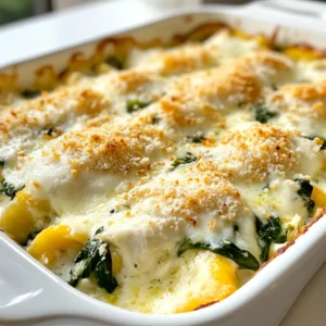 Chicken and Spinach Cream Cheese Casserole Delight