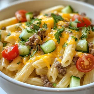 Loaded Cheeseburger Alfredo Creamy and Flavorful Dish