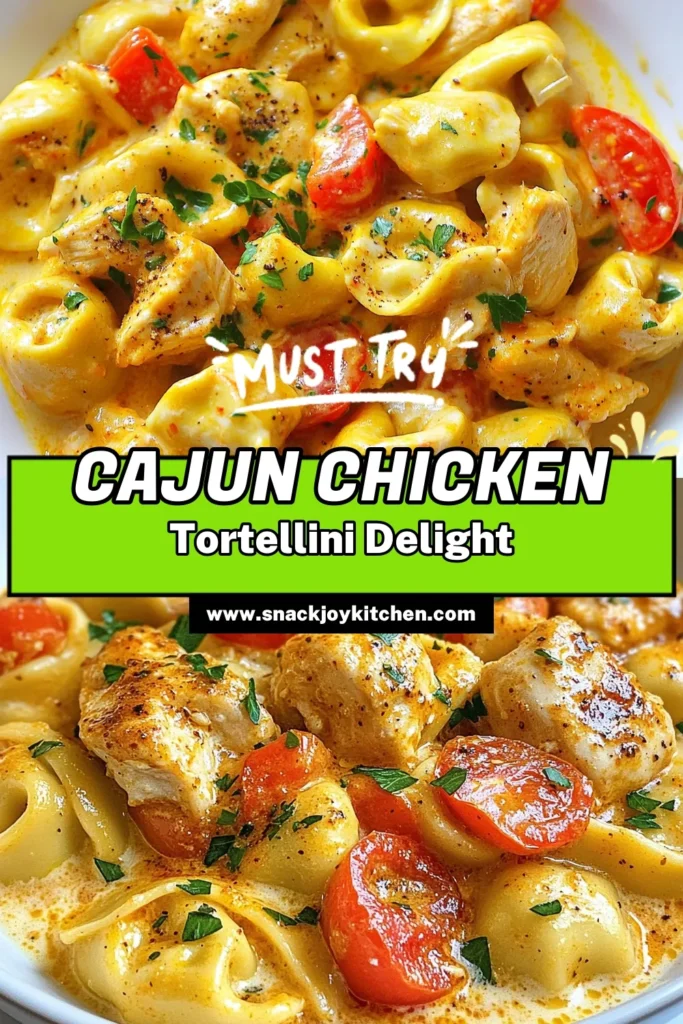 Savor the bold flavors of this Cajun chicken tortellini recipe, perfect for a quick Cajun chicken meal any night of the week! This creamy tortellini dinner combines cheesy tortellini with chicken and vibrant vegetables for an easy Cajun pasta dish that delights. In just 30 minutes, you can serve a comforting meal that's sure to impress. Try this recipe now and elevate your dinner game! #CajunChicken #TortelliniRecipe #PastaLovers #EasyDinner