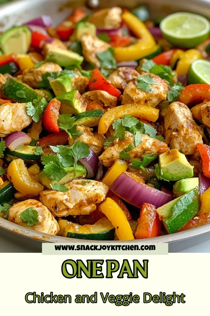 Looking for a delicious and nutritious dinner? Try this One-Pan Chicken Recipe featuring Fiesta Chicken and Veggies! This easy chicken skillet is packed with colorful bell peppers, zucchini, and black beans for a healthy one-pan meal that's ready in just 25 minutes. Perfect for busy weeknights, this quick dinner recipe will satisfy everyone at the table. Don't miss out – save it now for your next meal! #OnePanMeals #HealthyRecipes #QuickDinner #ChickenRecipes