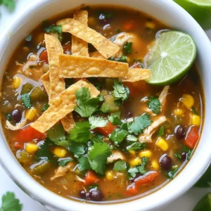 Poblano Chicken Tortilla Soup Flavorful and Hearty Dish