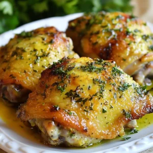 Garlic Herb Roasted Chicken Thighs Flavorful Delight