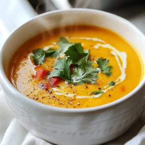 Coconut Butternut Red Pepper Soup Easy and Flavorful Dish