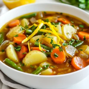 To make a delicious Irish vegetable stew, gather these ingredients: - 3 tablespoons olive oil - 1 large onion, finely diced - 2 cloves garlic, minced - 4 medium carrots, sliced into rounds - 2 medium potatoes, peeled and diced into cubes - 1 cup parsnips, peeled and diced - 1 cup green beans, trimmed and cut into 2-inch pieces - 1 cup celery, sliced - 4 cups vegetable broth (preferably low-sodium) - 1 tablespoon tomato paste - 2 teaspoons fresh or dried thyme - 1 teaspoon fresh or dried rosemary - Salt and freshly ground black pepper to taste - 1 cup frozen peas - Fresh parsley, chopped, and zest of 1 lemon for garnish For the best taste and quality, I recommend these brands: - Olive Oil: Colavita or Pompeian for a good balance of flavor. - Vegetable Broth: Swanson or Pacific Foods for a rich base. - Tomato Paste: Hunt's or Cento for a thick texture. - Herbs: McCormick for dried herbs and fresh ones from your local market. Using fresh ingredients gives the stew a bright flavor. Fresh vegetables offer crunch and texture. However, frozen peas work well too. They save time and still taste great. If you use frozen veggies, add them in the last minutes of cooking. This keeps them vibrant and sweet. Fresh herbs really boost flavor, but dried herbs also work if you don't have fresh. Just use less, as dried herbs are stronger. {{ingredient_image_2}} Start by gathering all your ingredients. You will need: - 3 tablespoons olive oil - 1 large onion, finely diced - 2 cloves garlic, minced - 4 medium carrots, sliced into rounds - 2 medium potatoes, peeled and diced into cubes - 1 cup parsnips, peeled and diced - 1 cup green beans, trimmed and cut into 2-inch pieces - 1 cup celery, sliced - 4 cups vegetable broth (preferably low-sodium) - 1 tablespoon tomato paste - 2 teaspoons fresh or dried thyme - 1 teaspoon fresh or dried rosemary - Salt and freshly ground black pepper to taste - 1 cup frozen peas - Fresh parsley, chopped, and zest of 1 lemon for garnish Now, finely dice your onion and mince the garlic. Slice the carrots, peel and dice the potatoes, and chop the parsnips and celery. Trim the green beans and cut them into pieces. This step makes cooking smooth and easy. First, heat the olive oil in a large pot or Dutch oven over medium heat. Add the diced onion and saut&eacute; for about 5 minutes. You want it soft and translucent. Next, add the minced garlic. Saut&eacute; for just a minute. You want to smell the garlic but not let it burn. Now, it's time to mix in your veggies! Add the carrots, potatoes, parsnips, green beans, and celery. Stir them well and saut&eacute; for another 5 minutes. This helps the flavors blend together. Pour in the vegetable broth and add the tomato paste. Stir well until the tomato paste dissolves. This creates a rich, flavorful base for your stew. Season with thyme, rosemary, salt, and pepper. Bring the stew to a gentle boil. Once it&rsquo;s bubbling, reduce the heat to low and cover the pot. Let it simmer for 25-30 minutes. This makes the veggies tender and allows the herbs to infuse. In the last few minutes, stir in the frozen peas. They add a nice pop of color and sweetness. Taste your stew and adjust the seasoning if needed. Saut&eacute;ing is key for building flavor. Cook your onions and garlic well. This step adds depth to the stew. Simmering is also important. It allows the veggies to cook gently. This method keeps them tender without getting mushy. Always taste your dish as you cook. This habit helps you adjust flavors. The right balance of herbs and spices makes all the difference! To make your Irish vegetable stew even tastier, focus on the herbs. Fresh thyme and rosemary add a great touch. If you use dried herbs, add them early in the cooking to release their flavors. For a richer taste, saut&eacute; the vegetables longer before adding broth. You can also add a splash of soy sauce or a spoon of balsamic vinegar for depth. If you want some heat, sprinkle in a pinch of red pepper flakes. One common mistake is overcooking the vegetables. This can make them mushy. Keep an eye on your cooking time. Also, be careful not to skip the seasoning. Salt and pepper are key to bringing out the flavors. Another mistake is not letting the stew simmer long enough. Give it time to blend the flavors. Lastly, don&rsquo;t forget to taste as you go. Adjust the seasoning for your palate. Serving your stew in warm bowls makes it feel cozy. Garnish with fresh parsley and lemon zest for a pop of color. This adds freshness, too! Pair your stew with crusty bread for dipping. A side salad with mixed greens can balance the meal. For drinks, a light Irish stout or a crisp cider goes well. Enjoy the hearty warmth of this dish with friends and family! Pro Tips Use Seasonal Vegetables: Opt for fresh, seasonal vegetables to enhance the flavor and nutritional value of your stew. This ensures the best taste and texture. Flavor Boost with Herbs: For a more robust flavor, consider adding a bay leaf or a splash of balsamic vinegar during the simmering process. Thickening the Stew: If you prefer a thicker stew, mash a few of the cooked potatoes against the side of the pot and stir them back into the mix. Make Ahead for Flavor: This stew tastes even better the next day! Make it ahead of time and allow it to rest in the fridge, reheating it when ready to serve. {{image_4}} This Irish vegetable stew is already a gem for vegetarians. You can add even more veggies to suit your taste. Consider adding bell peppers or zucchini for extra color and flavor. You can also use a mix of root vegetables like sweet potatoes or turnips. They all add a lovely taste and texture that enhances the dish. You might not have all the ingredients at hand. No worries! You can swap out the parsnips for turnips or even sweet potatoes. If you don't have fresh herbs, use dried ones instead. They work well too. For the vegetable broth, try using mushroom broth for a deeper flavor. You can also use canned tomatoes if you don&rsquo;t have tomato paste. If you want to make the stew heartier, consider adding protein. Chickpeas or lentils are great choices. They cook well with the veggies and add a nice bite. If you prefer meat, diced lamb or beef can also work. Just brown the meat first before adding the veggies. This will give your stew a rich and savory flavor that makes it even more filling. You can freeze Irish vegetable stew to enjoy later. First, let the stew cool to room temperature. Then, pour it into airtight containers or freezer bags. Make sure to leave some space at the top. This helps prevent the stew from bursting. Label the bags with the date. You can freeze it for up to three months. To reheat, take the stew out of the freezer and move it to the fridge. Let it thaw overnight. You can also reheat it directly from frozen. Pour the stew into a pot and warm it on low heat. Stir often to avoid sticking. If it seems too thick, add a bit of vegetable broth or water. Heat until it is hot throughout. Serve it in warm bowls, and don&rsquo;t forget to add parsley and lemon zest for a fresh touch. In the fridge, the stew lasts for about four to five days. Store it in an airtight container to keep it fresh. Always check for off smells or changes in color before eating. If you notice anything strange, it&rsquo;s best to throw it away. To keep your stew tasting great, use fresh ingredients whenever possible. This helps enhance the flavor and quality of your meal. Irish vegetable stew is a warm, hearty dish. It features fresh veggies like potatoes, carrots, and parsnips. This stew is cozy and perfect for chilly days. The broth is rich, filled with herbs like thyme and rosemary. Each bite offers comfort, making it a favorite in many homes. Yes, you can! To make Irish vegetable stew in a slow cooker, follow these steps: - Heat olive oil in a pan. - Saut&eacute; onion and garlic until soft. - Add all veggies and saut&eacute; briefly. - Transfer everything to the slow cooker. - Pour in vegetable broth and stir in tomato paste. - Season with herbs, salt, and pepper. - Cook on low for 6-8 hours or on high for 3-4 hours. This method makes the flavors even deeper and richer. For garnishing Irish vegetable stew, I recommend: - Fresh parsley, finely chopped - Zest of lemon for brightness - A drizzle of olive oil for richness These garnishes add color and elevate the stew's flavor. You can also serve it with crusty bread for dipping. Enjoy the warmth and joy it brings! This blog post covers everything you need to know about making Irish Vegetable Stew. We discussed the key ingredients, how to prepare them, and cooking tips to enhance your dish. You learned about tasty variations, storage methods, and common questions. Now, go ahead and make your own version. Enjoy the rich flavors and warm comfort of this classic dish. With these tips, you&rsquo;ll impress everyone at your table. Happy cooking!