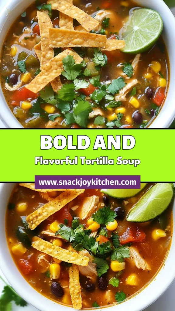 Savor the flavors of this delicious Poblano chicken soup, the perfect easy chicken tortilla soup for any day! Packed with roasted poblano peppers, tender chicken, and spices, this spicy soup recipe is sure to become a family favorite. Ready in just 45 minutes, it’s great for meal prep or cozy dinners. Try this tortilla soup recipe today and elevate your soup game! Save for later! #PoblanoChickenSoup #TortillaSoupRecipe #SpicySoupRecipes #EasyChickenTortillaSoup