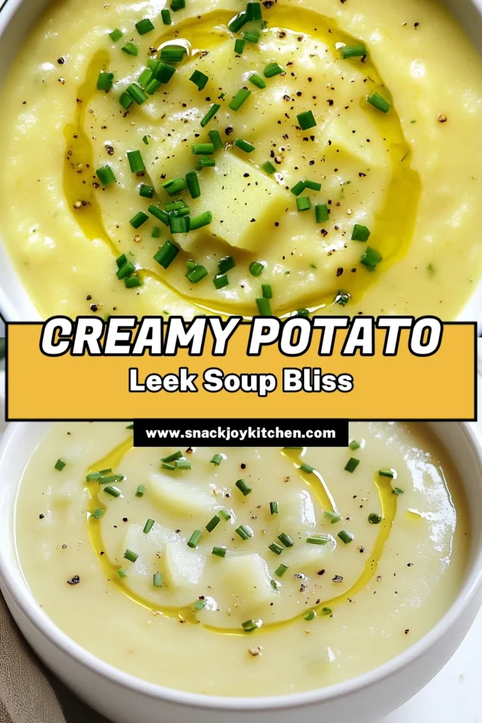 Savor the rich flavors of this Dairy-Free Potato Leek Soup, a creamy potato soup recipe that's perfect for any occasion. Made with fresh leeks and hearty potatoes, this vegan leek soup is simple to prepare and incredibly satisfying. With the addition of coconut milk, it transforms into a luscious coconut milk soup recipe. Try this easy potato soup today and elevate your mealtime! Save this recipe for later! #DairyFree #VeganRecipes #PotatoLeekSoup #EasySoup