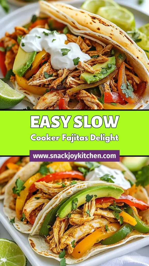 Discover the ultimate Crockpot fajitas recipe that makes mealtime a breeze! Perfect for busy days, our easy chicken fajitas and slow cooker beef fajitas are packed with flavor, thanks to homemade fajita seasoning. This healthy fajitas recipe is simple to prepare, allowing you to enjoy delicious meals with minimal effort. Try it out and impress your family tonight! Don't forget to save this recipe for later! #CrockpotFajitas #EasyFajitas #HealthyRecipes #WeeknightMeals