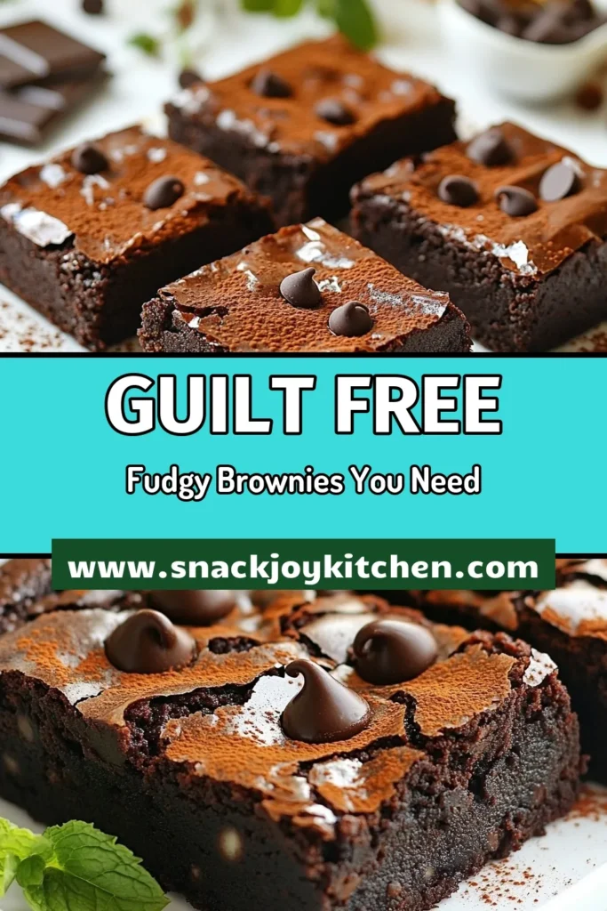 Indulge in these guilt-free brownies with this fudgy brownies recipe that uses black beans for a rich, healthy twist! These healthy chocolate brownies are vegan and packed with flavor, thanks to dark chocolate chips. Perfect for satisfying your sweet tooth without the guilt, these black bean brownies are easy to make and delicious! Try this vegan brownie recipe today and enjoy a decadent dessert! Save for later! #GuiltFreeBrownies #HealthyChocolateBrownies #VeganBrownieRecipe #FudgyBrownies