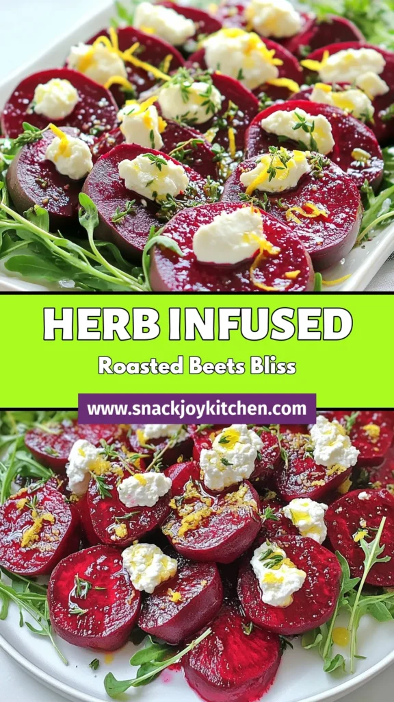 Discover the perfect roasted beets recipe that elevates your healthy beet dishes! These herb-infused beets are a vibrant addition to any meal and make an easy beet side dish. With simple ingredients like olive oil, fresh thyme, and garlic, you'll enjoy deliciously caramelized roasted vegetables right from your oven. Ready to impress your guests? Save this easy recipe now! #RoastedBeets #HealthyEating #SideDish #VegetableRecipes