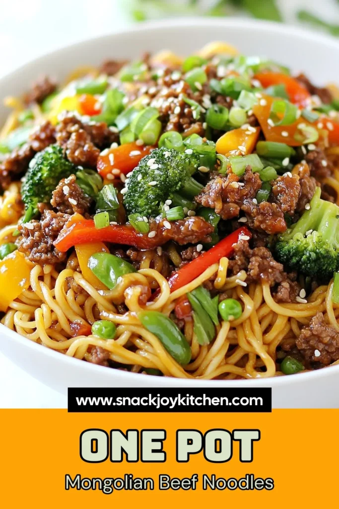 Discover the perfect weeknight meal with this easy beef noodle recipe featuring Mongolian ground beef noodles. This savory Asian noodle dish combines ground beef stir fry with fresh vegetables for a quick and delicious dinner. In just 30 minutes, you'll have a filling and flavorful meal the whole family will love. Try this recipe tonight and save it for later! #MongolianGroundBeefNoodles #BeefNoodleRecipe #QuickDinner #AsianCuisine