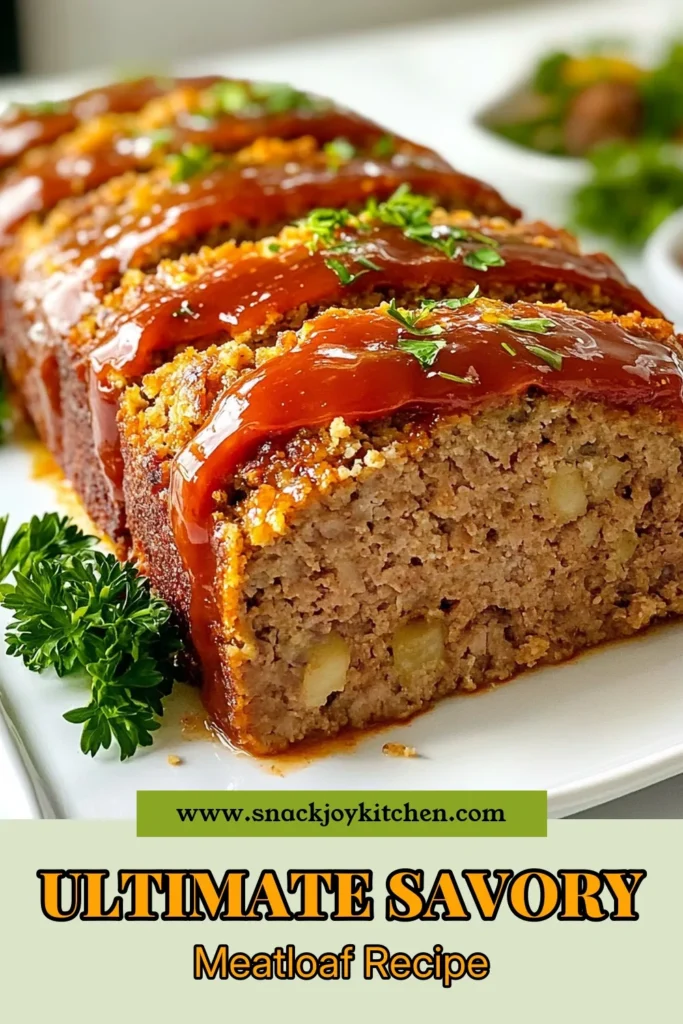 Discover the ultimate savory meatloaf recipe that’s perfect for any weeknight meal! This easy meatloaf combines ground beef, seasoned breadcrumbs, and warm spices for a comfort food meatloaf that everyone will love. Made on the stove top, this homemade meatloaf recipe is quick to prepare and delivers juicy, flavorful slices every time. Try it tonight and save for later! #Meatloaf #ComfortFood #EasyRecipes #GroundBeef