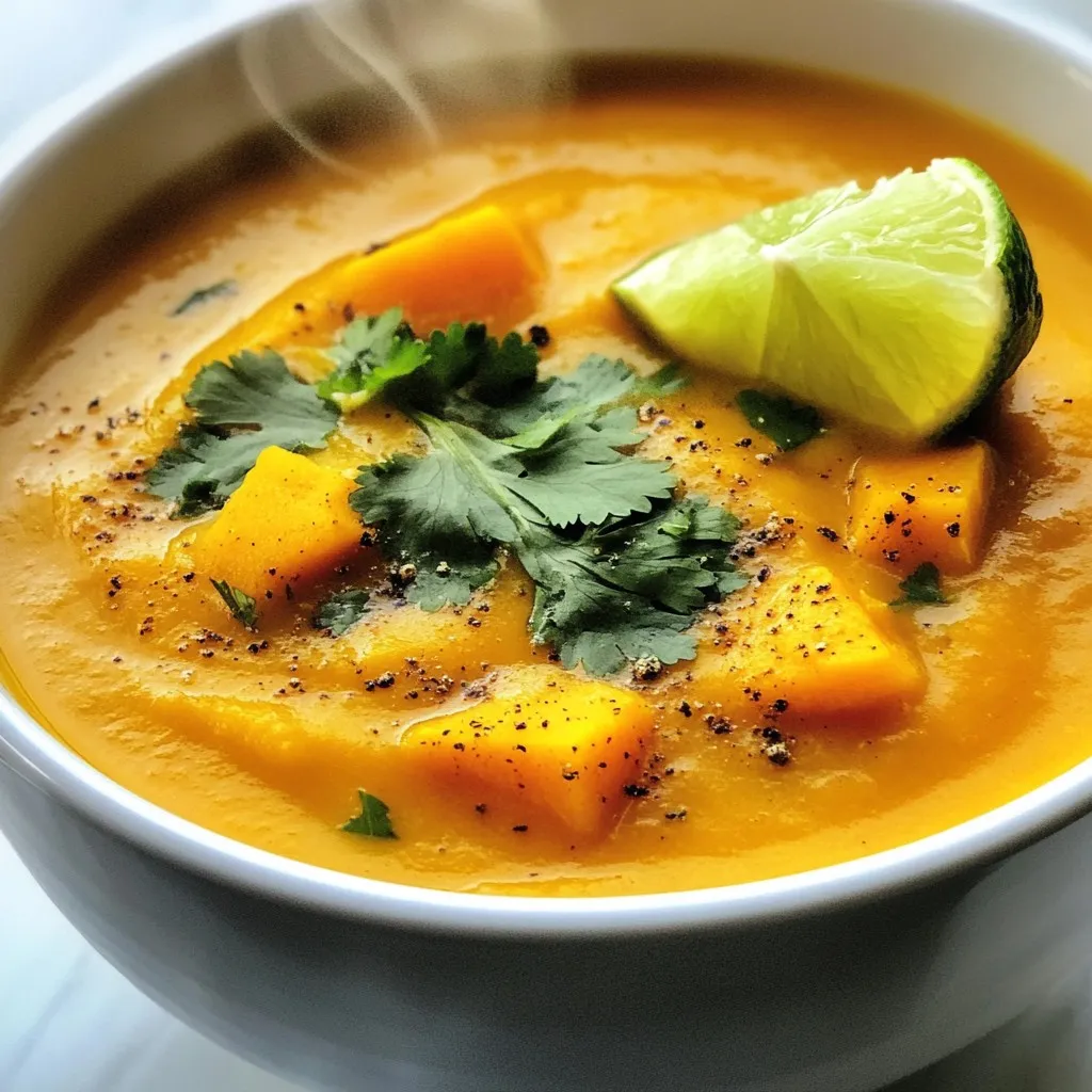 Spicy Butternut Sweet Potato Soup Comforting Recipe