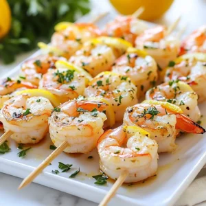 Lemon Herb Grilled Shrimp Skewers Tasty and Simple Dish
