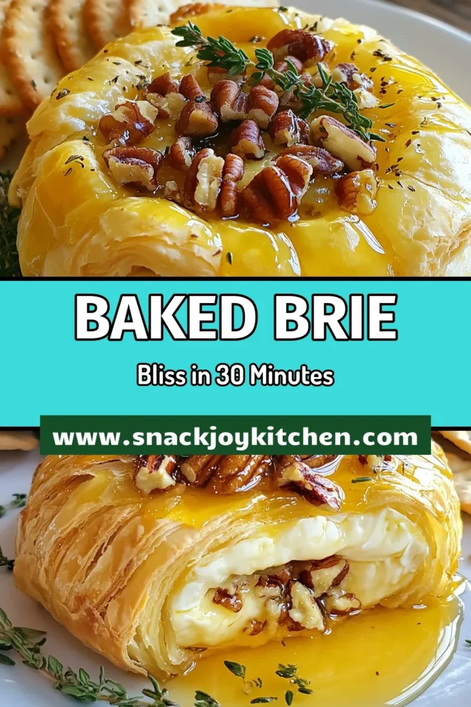 Indulge in this delicious Baked Brie recipe featuring rich Brie with fig jam and crunchy pecans! Perfect as a baked cheese appetizer, this easy-to-make dish uses puff pastry for a golden, flaky crust. Impress your guests with this crowd-pleaser, ideal for any cheese board. Pair it with crackers or sliced baguette for the ultimate serving. Save this simple yet elegant recipe for your next gathering! #BakedBrie #CheeseAppetizers #PuffPastryBrie #CheeseBoardIdeas