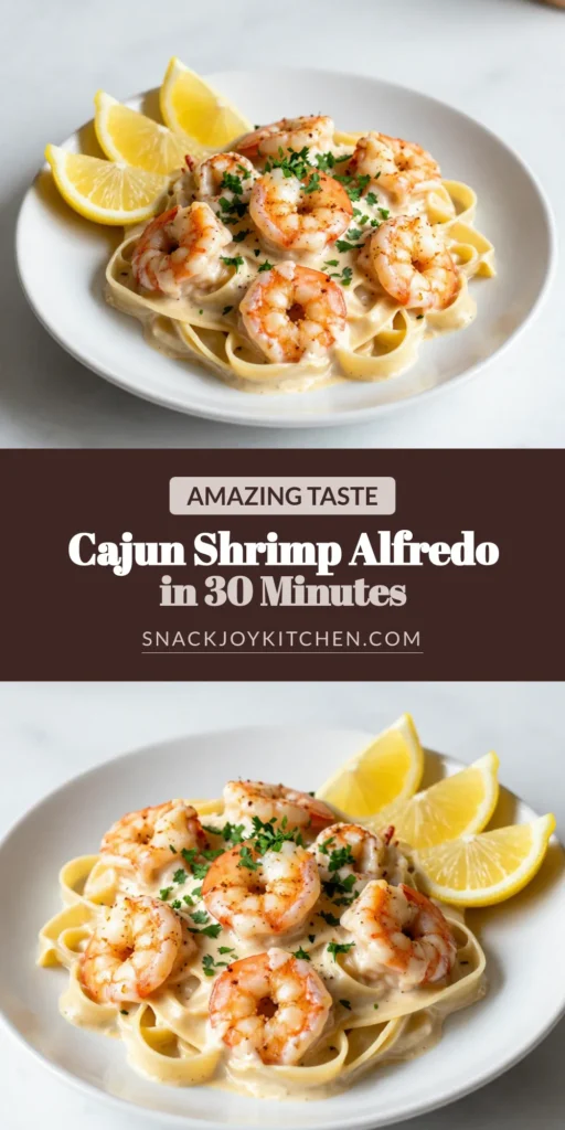 Indulge in this mouthwatering Cajun shrimp Alfredo pasta for a perfect dinner treat! With a delicious blend of flavors, this creamy Cajun pasta features seared shrimp coated in zesty Cajun seasoning, enveloped in a rich Alfredo sauce. Perfect for shrimp lovers and a fantastic fettuccine shrimp Alfredo option. Try this easy Alfredo shrimp recipe tonight and impress your family! Save this recipe for your next meal! #CajunShrimpPasta #CreamyPasta #ShrimpAlfredo #PastaRecipes