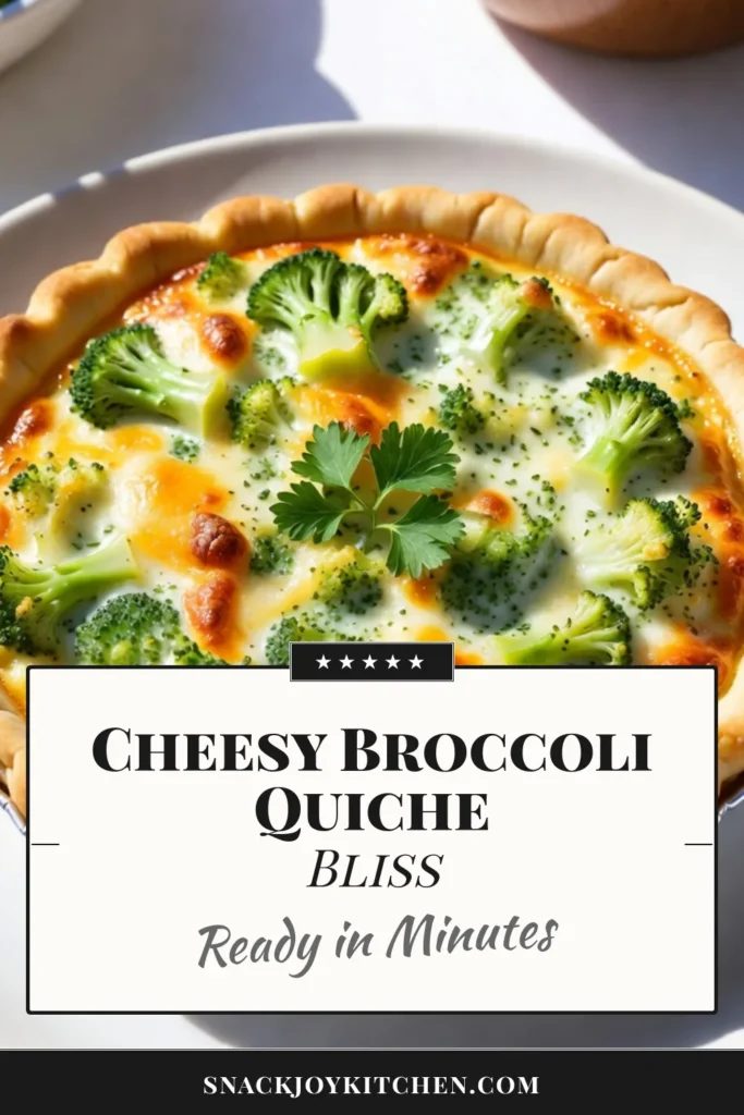 Indulge in this Cheesy Broccoli Quiche that's perfect for any meal! This Vegetarian Quiche Recipe is not only delicious but also easy to make, featuring a creamy filling of broccoli and cheese pie. It's the ultimate savory quiche for breakfast or brunch. Enjoy a slice of this Easy Quiche with Broccoli and experience a flavor explosion. Save this recipe for your next cooking adventure! #CheesyBroccoliQuiche #VegetarianRecipe #EasyQuiche #BroccoliAndCheesePie