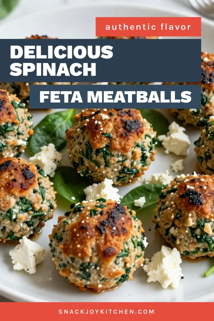 Discover the delicious and nutritious Spinach Feta Turkey Meatballs, a perfect addition to your healthy turkey meatballs recipe collection. These ground turkey spinach meatballs are easy to make and bursting with flavor from feta cheese. Ideal for meal prep or family dinners, they're a sure hit! Try this simple recipe today and elevate your weeknight meals. Save this post for later! #HealthyRecipes #Meatballs #TurkeyMeatballs #DinnerInspo