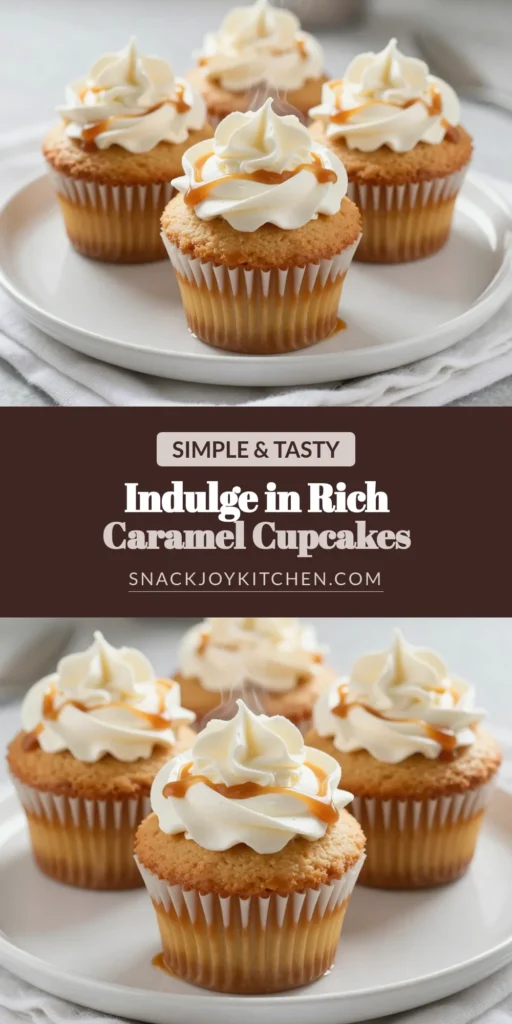 Indulge in the sweet delight of Caramel Macchiato Cupcakes! This easy caramel cupcake recipe blends rich coffee flavors with a luscious whipped cream frosting, perfect for coffee lovers. Enjoy these coffee-flavored cupcakes topped with a drizzle of caramel for an irresistible treat. Baking your own espresso cupcakes has never been easier! Try this recipe today and savor every bite! #CaramelMacchiatoCupcakes #CoffeeCupcakes #CaramelRecipe #EspressoCupcakes