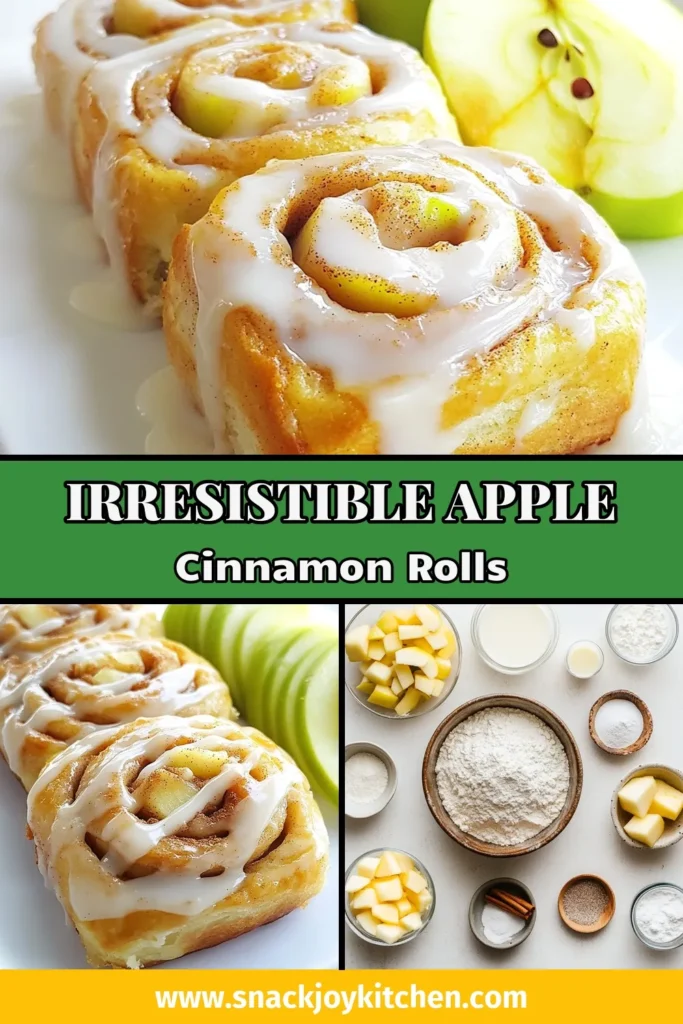 Indulge in the deliciousness of homemade apple cinnamon rolls with this easy cinnamon roll recipe! Bursting with fresh apples and a sweet glaze, these glazed cinnamon rolls are the perfect apple dessert recipe for any occasion. Your family will love this delightful treat that’s simple to make and utterly delicious. Don’t miss out—save this recipe for a cozy baking day! #AppleCinnamonRolls #EasyCinnamonRollRecipe #AppleDessertRecipe #HomemadeCinnamonRolls