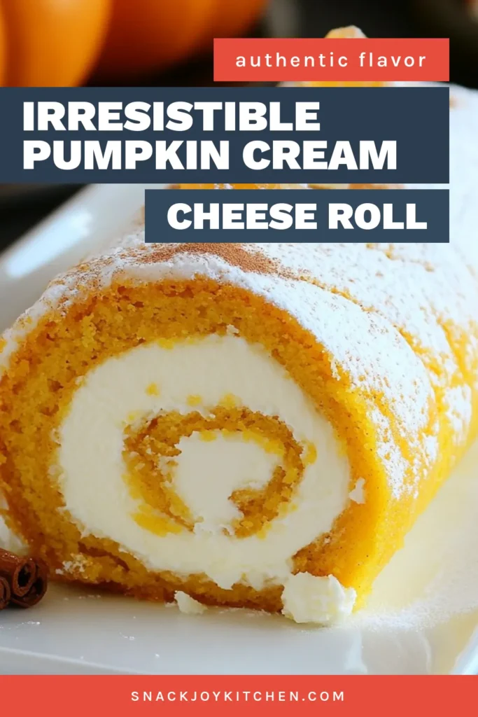 Indulge in this delicious Pumpkin Cream Cheese Roll, a delightful twist on the classic Pumpkin Roll Recipe. With a creamy cream cheese filling, this Fall Dessert Idea is perfect for gatherings or cozy nights in. Whip up this Easy Pumpkin Dessert to impress friends and family! Don't miss out—save this recipe for your holiday baking! #PumpkinDesserts #FallBaking #DessertRecipes #PumpkinRoll