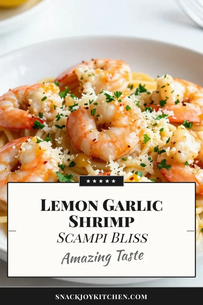 Indulge in this easy shrimp scampi recipe that bursts with flavor! Our Lemon Garlic Shrimp Scampi features succulent shrimp tossed with linguine, zesty garlic, and a refreshing lemon kick. Perfect for weeknight dinners, this shrimp scampi pasta dish is quick, delicious, and sure to impress! Save this recipe to make your next meal a hit! #LemonGarlicShrimpScampi #EasyShrimpScampiRecipe #ShrimpScampiPastaDish #ZestyGarlicShrimp