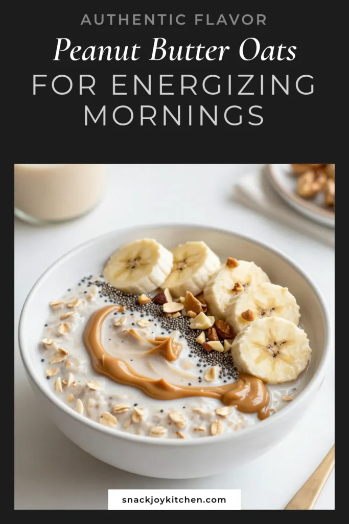 Looking for a nutritious start to your day? Try this Peanut Butter Oats Recipe for a deliciously easy breakfast! Packed with protein, these Overnight Oats with Protein only take minutes to prep. Combine rolled oats, almond milk, chia seeds, and peanut butter for a creamy base, then top with your favorite nutritious oatmeal toppings like bananas or berries. Perfect for busy mornings! Save this Healthy Breakfast Idea for later! #HealthyBreakfast #OvernightOats #PeanutButterOats #ChiaSeeds