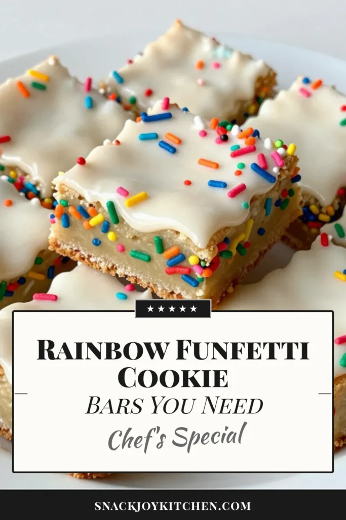 Treat yourself to these delightful Funfetti Cookie Bars! This easy sugar cookie bars recipe is perfect for any occasion, featuring rainbow sprinkles for a festive touch. Homemade Funfetti bars are sure to brighten your day and impress your guests. In just 45 minutes, you can enjoy this scrumptious rainbow sprinkles dessert. Click for the full recipe and make these fun cookie bars today! #FunfettiCookieBars #SugarCookieBarsRecipe #RainbowSprinklesDessert #EasyCookieBarRecipe