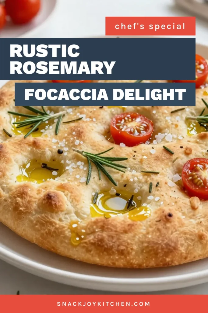 Discover the joy of baking with this Rustic Rosemary Focaccia that’s sure to impress your family and friends! This easy focaccia bread recipe combines simple ingredients for a delicious Italian focaccia with rosemary that’s perfect for any occasion. Follow these baking focaccia tips to create a fluffy, flavorful loaf at home. Don’t forget to save this homemade focaccia recipe for later! #Focaccia #BakingTips #HomemadeBread #ItalianFood