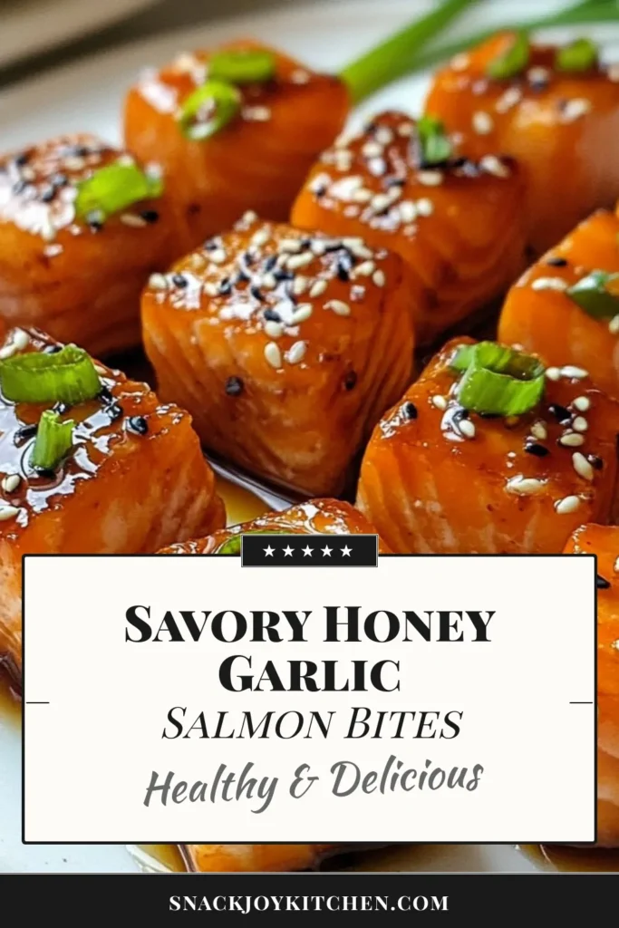 Indulge in these Honey Garlic Salmon Bites, a delightful appetizer salmon recipe that's easy to make! This salmon bites recipe combines fresh salmon with a mouthwatering honey soy marinade, creating a perfect balance of flavors. Ideal for gatherings or a quick weeknight meal, these easy baked salmon bites are a must-try. Get the full recipe and impress your guests—save this for later! #HoneyGarlicSalmon #SalmonBitesRecipe #AppetizerSalmonRecipe #EasyBakedSalmon