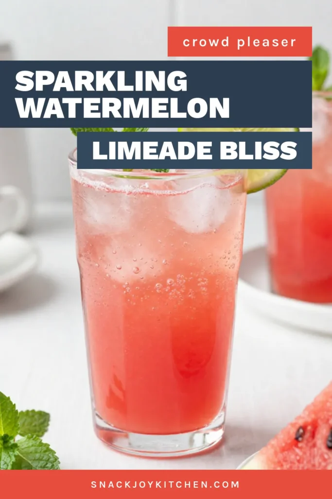 Quench your thirst with this delicious sparkling watermelon limeade, the ultimate refreshing summer drink! This homemade limeade recipe combines sweet watermelon juice, zesty lime, and bubbly sparkling water for a perfect blend. Garnish with fresh mint for an extra touch. It’s easy to make and ideal for hot days. Try this watermelon juice recipe today and impress your guests! Save this recipe to enjoy all summer long! #SparklingWatermelonLimeade #RefreshingSummerDrinks #HomemadeLimeadeRecipe #MintGarnishDrinks