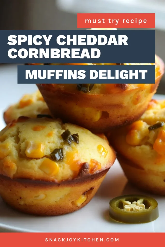 Delight your taste buds with these cheddar jalapeño cornbread muffins! This easy cornbread muffins recipe combines fresh ingredients for a delicious homemade cornbread with jalapeño that’s perfect for any occasion. Whether you're serving them at a barbecue or enjoying them with soup, these spicy cornbread muffins will be a hit. Try this cheddar cornbread recipe today and elevate your snacks! Save this for later! #CornbreadMuffins #SpicyBaking #HomemadeRecipes #CheddarJalapeno