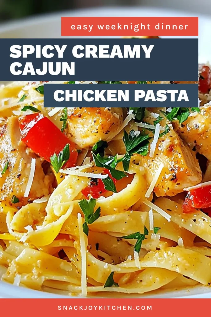 Indulge in this creamy Cajun chicken pasta that's perfect for any weeknight dinner! This easy pasta recipe combines flavorful Cajun chicken fettuccine with a rich creamy sauce. Ready in just 30 minutes, it’s a one-pot cajun pasta dish your family will love. Discover the simplicity of this delicious chicken pasta recipe and impress your guests tonight. Save this recipe for later and enjoy a taste of the South! #CreamyCajunChickenPasta #CajunChickenFettuccine #EasyPastaRecipes #OnePotCajunPasta