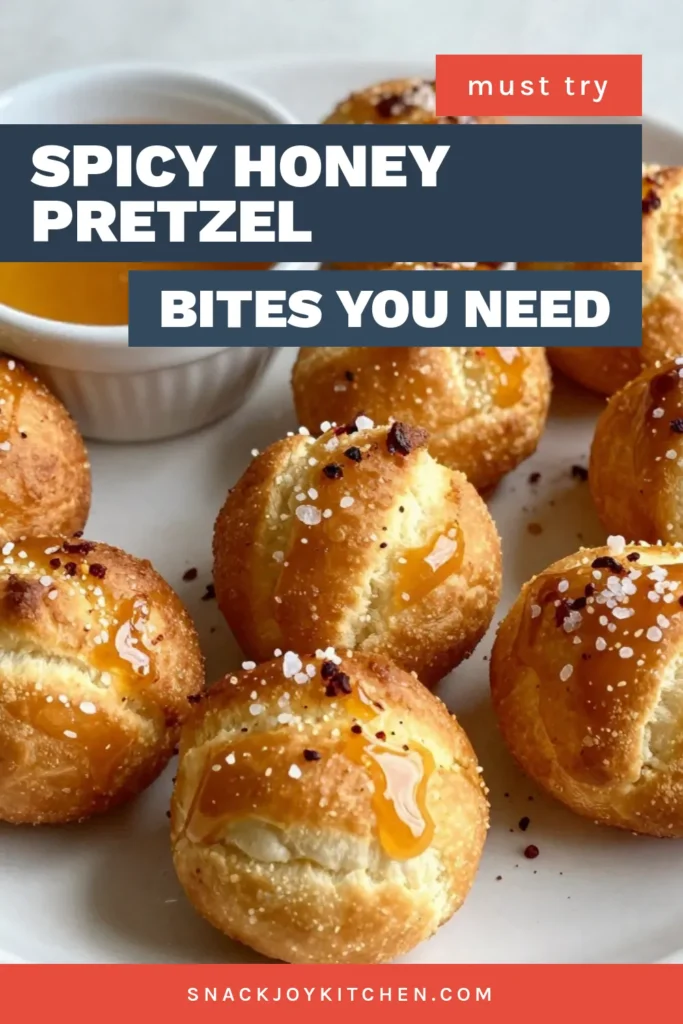 Indulge in these Spicy Honey Pretzel Bites, the perfect sweet and spicy snacks for any occasion! This easy pretzel bites recipe is made from scratch with a delightful homemade touch, featuring a unique blend of flavors. Baking with yeast has never been simpler! Discover how to create these irresistible bites that will wow your friends and family. Save this recipe for a delicious twist on classic pretzels! #SpicyHoneyPretzelBites #HomemadePretzelRecipe #SweetAndSpicySnacks #BakingWithYeast