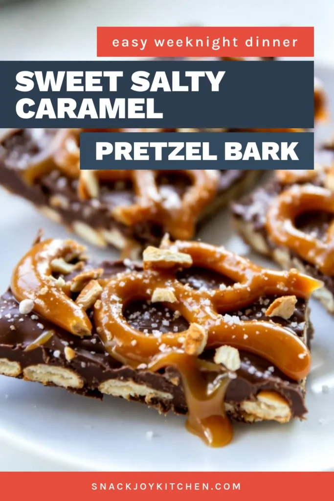 Indulge in the ultimate sweet and salty treat with this easy dessert bark recipe: Salted Caramel Pretzel Bark! Combining crunchy pretzels, rich chocolate, and luscious caramel, this chocolate pretzel recipe is perfect for gathering or snacking. Discover how to create these homemade caramel treats effortlessly and impress your guests. Save now for a deliciously addictive snack! #CaramelPretzelBark #SweetAndSaltySnack #EasyDessertBark #ChocolatePretzelRecipe