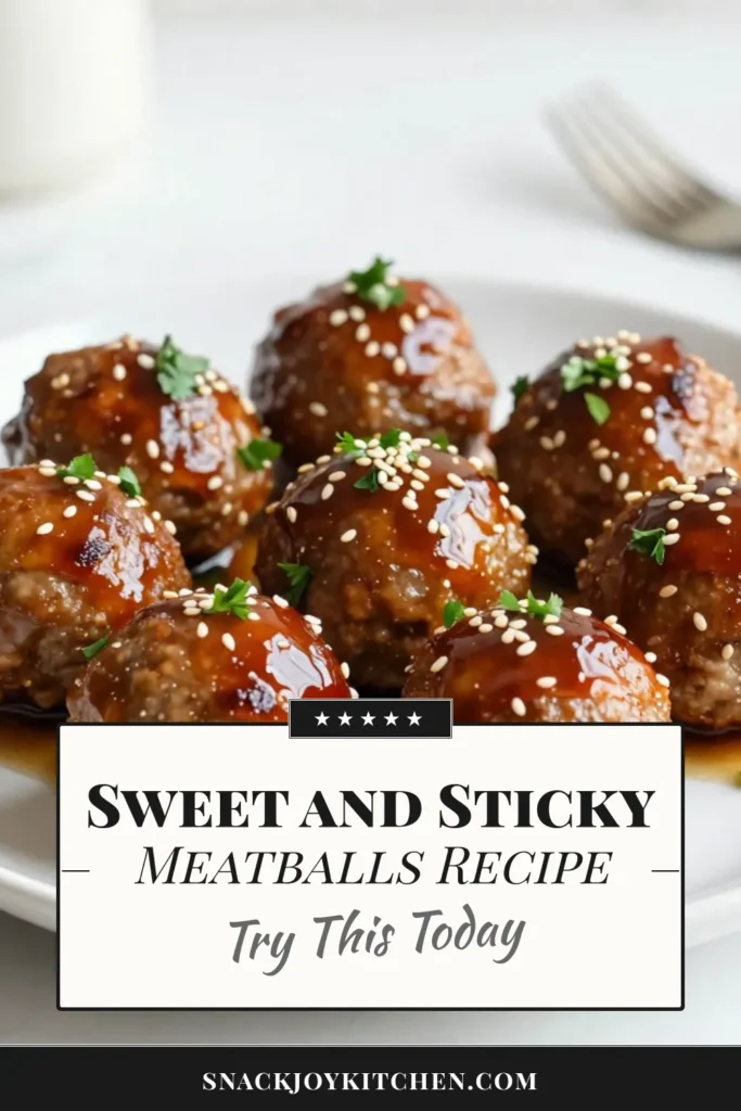 Discover the ultimate honey garlic meatballs in this easy meatball glaze recipe! These delicious baked meatballs, made with ground beef, are perfect as a savory meatball appetizer for your next gathering. Whip up a batch of these flavorful honey garlic glazed meatballs, sure to impress your guests. Don’t miss out on this simple and satisfying baked meatball recipe. Save and try it today! #HoneyGarlicMeatballs #EasyAppetizer #BakedMeatballs #MeatballRecipe