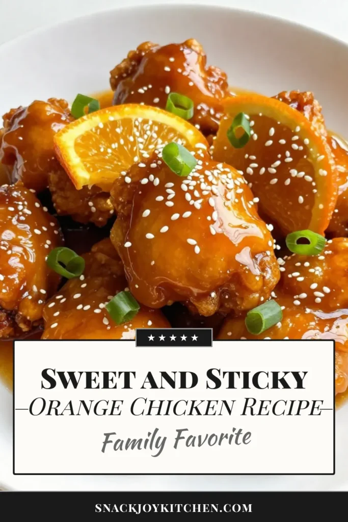 Prepare to impress with this easy Sticky Orange Chicken recipe! This Asian chicken dinner features crispy chicken thighs beautifully coated in a homemade sweet and tangy sauce. Perfect for a weeknight meal, this delicious Sticky Orange Chicken will become a family favorite in no time. Try it tonight for a quick and flavorful dinner that’s sure to delight! Save and share this recipe for your next dinner idea! #StickyOrangeChicken #OrangeChickenRecipe #EasyOrangeChicken #AsianChickenDinners