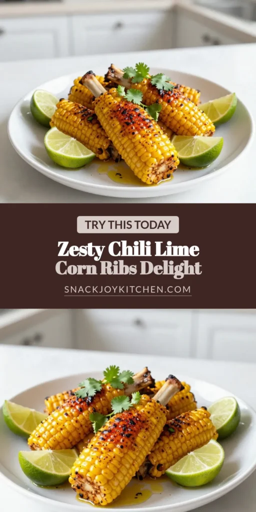 Elevate your summer barbecue with these flavorful Chili Lime Grilled Corn Ribs! This easy grilled corn recipe is perfect as a stunning side dish or a vegetarian grilling treat. Marinated with zesty lime and spices, these lime cilantro corn ribs are a must-try. Impress your guests with this delicious and simple recipe that’s sure to be the highlight of your cookout. Save this recipe for your next barbecue! #GrilledCorn #ChiliLimeCornRibs #SummerSides #VegetarianRecipes