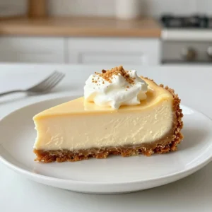 - 1 and 1/2 cups gingerbread cookie crumbs - 1/4 cup unsalted butter, melted - 16 oz cream cheese, softened - 1 cup granulated sugar - 1 teaspoon vanilla extract - 3 large eggs, at room temperature - 1 teaspoon ground ginger - 1 teaspoon ground cinnamon - 1/4 teaspoon ground nutmeg - 1/4 teaspoon ground cloves - 1 cup sour cream, at room temperature - 1 tablespoon all-purpose flour For a rich and tasty gingerbread cheesecake, you need gingerbread cookie crumbs. These crumbs give the crust a warm and spicy flavor. Next, cream cheese and sour cream create a smooth and creamy filling. The spices, like ground ginger, cinnamon, nutmeg, and cloves, add a festive touch. Each spice brings out the best in this dessert. - Whipped cream - Fresh mint leaves or cranberries For a beautiful finish, consider adding whipped cream. It adds lightness and sweetness. Fresh mint leaves or cranberries make the dessert pop with color. They also add a hint of freshness that balances the rich cheesecake. - 9-inch springform pan - Electric mixer - Mixing bowls You will need a 9-inch springform pan to bake and serve the cheesecake. An electric mixer helps you blend the ingredients smoothly. Mixing bowls are essential for combining all the tasty components. This setup makes the process easy and fun. {{ingredient_image_2}} 1. Preheat the oven: Start by setting your oven to 325&deg;F (163&deg;C). This ensures your crust bakes evenly. 2. Mix gingerbread crumbs and butter: In a medium bowl, combine 1 and 1/2 cups of gingerbread cookie crumbs with 1/4 cup of melted butter. Stir until it looks like wet sand. 3. Press into the springform pan: Firmly press the mixture into the bottom of a 9-inch springform pan. Make sure it&rsquo;s even and compact. Bake for 10 minutes, then let it cool completely. 1. Beat cream cheese until smooth: In a large bowl, use an electric mixer to beat 16 oz of softened cream cheese at medium speed. Keep mixing until it&rsquo;s smooth and creamy. 2. Gradually add sugar: Slowly add 1 cup of granulated sugar to the cream cheese. Mix until the sugar is fully blended and the mixture is smooth. 3. Mix in flavorings and spices: Add 1 teaspoon of vanilla extract, 1 teaspoon of ground ginger, 1 teaspoon of ground cinnamon, 1/4 teaspoon of ground nutmeg, and 1/4 teaspoon of ground cloves. Stir well until all the spices are evenly mixed in. 1. Incorporate eggs and fold in sour cream: Add 3 large eggs, one at a time, to the cream cheese mixture. Mix on low speed just until blended, then gently fold in 1 cup of sour cream and 1 tablespoon of all-purpose flour. Be careful not to overmix. 2. Pouring filling over crust: Pour the creamy filling over your cooled gingerbread crust in the springform pan. Spread it evenly. 3. Checking for doneness: Bake in the preheated oven for 50-60 minutes. The edges should be set, but the center should still have a slight wobble when shaken gently. This means it&rsquo;s just right! Using room temperature ingredients is key. Cold cream cheese will not blend well. Let it sit out for about 30 minutes before starting. This helps create a smooth filling. Overmixing can ruin the creamy texture. Mix just until combined and smooth. Cooling the cheesecake in the oven helps avoid cracks. After baking, turn off the heat and crack the door open. Let it sit for one hour to cool slowly. Chill the cheesecake in the fridge for at least four hours. For the best taste, chill it overnight. For serving, place the cheesecake on a festive platter. Add a dollop of whipped cream on each slice. Garnish with fresh mint leaves or cranberries. This adds a nice pop of color and flavor. A sprinkle of ground ginger or cinnamon on top makes it even more special. Pro Tips Use Room Temperature Ingredients: Ensure that your cream cheese, eggs, and sour cream are at room temperature before mixing. This helps create a smooth batter and prevents lumps in your cheesecake. Don&rsquo;t Overmix the Batter: When incorporating the eggs, mix just until combined. Overmixing can introduce too much air into the batter, which may cause cracks during baking. Check for Doneness: The cheesecake is done when the edges are set, but the center still has a slight wobble. It will continue to firm up as it cools. Chill Overnight for Best Flavor: Although you can chill the cheesecake for a minimum of 4 hours, letting it sit overnight allows the flavors to meld and enhances the overall taste. {{image_4}} To make a vegan version, use these substitutes: - Cream cheese: Try cashew cream or coconut cream. - Sour cream: Use coconut yogurt or silken tofu blended smooth. - Eggs: Replace each egg with 1/4 cup of unsweetened applesauce. These swaps keep the cheesecake creamy and rich, just like the original. To make a gluten-free crust, follow these tips: - Use gluten-free gingerbread cookies for crumbs. - Check labels to ensure your cookies are certified gluten-free. - Mix crumbs with melted vegan butter or coconut oil for binding. This way, everyone can enjoy the dessert without worry. You can add fun twists to your cheesecake: - Chocolate notes: Fold in melted dark chocolate for a rich flavor. - Caramel notes: Swirl caramel sauce into the filling before baking. - Alternative spices: Try adding cardamom or allspice for unique tastes. These variations can surprise your guests and make your dessert stand out! You can store leftover gingerbread cheesecake in the refrigerator. First, cover the cheesecake with plastic wrap or aluminum foil. This will keep it fresh and prevent it from absorbing other smells. It should last about 3 to 5 days in the fridge. If you want to save gingerbread cheesecake for later, freezing is a great option. To freeze, slice the cheesecake and wrap each piece tightly in plastic wrap. Then, place the slices in a freezer-safe bag or container. This will help avoid freezer burn. Gingerbread cheesecake can stay in the freezer for up to 2 months. When you're ready to enjoy it, take out a slice and let it thaw in the fridge overnight. This slow thawing keeps the texture smooth and creamy. To keep your cheesecake fresh, always cover it well. Use plastic wrap or a tight container to seal it. This prevents it from drying out and losing flavor. If you notice any ice crystals, it's a sign the cheesecake wasn't sealed properly. Always check for freshness before serving. Yes, you can use other cookies to make the crust. Some great choices are gingersnaps or graham crackers. You can also try chocolate cookies for a rich twist. Just crush the cookies well and mix them with melted butter. Press this mixture into the pan like you would with gingerbread crumbs. Each crust adds a unique flavor to the cheesecake. Homemade cheesecake lasts about 4 to 5 days in the fridge. Store it in an airtight container to keep it fresh. If you want to keep it longer, you can freeze it. Wrap it tightly in plastic wrap and then in foil. In the freezer, it can last up to 2 months. When ready to eat, thaw it slowly in the fridge overnight. You can serve gingerbread cheesecake with many delightful sides. Whipped cream pairs well, adding a light touch. A drizzle of caramel or chocolate sauce also enhances the flavor. For drinks, try spiced chai tea or hot cocoa. Fresh fruit, like cranberries or pomegranate seeds, adds a nice pop of color and flavor. You can create a delicious gingerbread cheesecake using simple ingredients and steps. Start by making a crust with gingerbread cookie crumbs and butter. Mix cream cheese, spices, and sugar for the filling. Follow suggested tips to get the texture and flavor just right. You can even explore variations for vegan or gluten-free options. In the end, enjoy this festive treat. Share it with friends and family, or keep it for yourself. Your gingerbread cheesecake will surely impress!