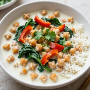Creamy Coconut Curry Chickpeas Flavorful and Easy Dish