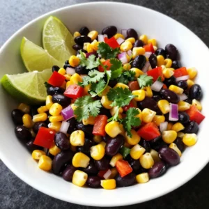 The Zesty Black Bean Corn Salad packs a punch of flavor. Here&rsquo;s what you need: - 1 can (15 oz) black beans, thoroughly rinsed and drained - 1 cup corn kernels (use fresh, or if using frozen, ensure they are fully thawed) - 1 red bell pepper, finely diced - 1/2 medium red onion, finely chopped - 1 jalape&ntilde;o pepper, deseeded and finely minced - 1/4 cup fresh cilantro, coarsely chopped - 2 tablespoons freshly squeezed lime juice - 2 tablespoons extra virgin olive oil - 1 teaspoon ground cumin - 1 teaspoon chili powder - Salt and freshly ground black pepper to taste - Optional: 1 ripe avocado, diced The black beans give the salad protein, while the corn adds sweetness. The red bell pepper and red onion provide crunch and color. The jalape&ntilde;o brings heat, so adjust it based on your taste. Fresh cilantro adds a burst of herbaceous flavor. Lime juice and olive oil make a bright dressing, and spices like cumin and chili powder enhance the overall taste. If you like creaminess, add the diced avocado. It makes the salad rich and delicious. Enjoy this fresh and vibrant mix! {{ingredient_image_2}} First, rinse the black beans under cold water in a colander. This step removes excess sodium and helps the beans taste fresh. Next, if you use frozen corn, place it in a bowl to thaw. This makes it sweet and crunchy. While the corn thaws, chop the red bell pepper, red onion, and jalape&ntilde;o. Make sure the pieces are small for a good mix. In a small bowl, combine lime juice, olive oil, ground cumin, and chili powder. Whisk these together until they blend well. Add salt and black pepper to taste. This dressing brings a bright flavor to the salad. In a large bowl, mix the black beans, corn, diced red bell pepper, chopped red onion, minced jalape&ntilde;o, and cilantro. Pour the dressing over the top, and gently toss everything together. If you want to add avocado, fold it in carefully to keep it whole. Taste the salad and adjust the seasoning as needed. Cover the bowl and let it chill in the fridge for at least 30 minutes. This helps the flavors blend. - Adjusting spice levels: You can control heat by changing the jalape&ntilde;o amount. For mild flavor, use half a pepper. For more heat, add the whole pepper or even some hot sauce. Taste as you go to get it just right. - Freshness tips for ingredients: Always use fresh ingredients when possible. Fresh corn brings sweetness and crunch. If using frozen corn, make sure it&rsquo;s fully thawed to keep the texture nice. Fresh cilantro adds brightness, so don&rsquo;t skip it. - Presentation tips for appealing visuals: Serve your salad in a colorful bowl. The bright colors of black beans, corn, and peppers create a feast for the eyes. You can also layer the ingredients for a pretty look. - Garnishing ideas: Add lime wedges on the side for a pop of color. A few sprigs of fresh cilantro on top give a nice finish. For extra crunch, sprinkle some crushed tortilla chips just before serving. - Overmixing avocado: If you add avocado, fold it in gently. This keeps it from getting mushy. You want nice chunks for creaminess, not a green paste. - Using canned beans properly: Rinse canned black beans well to remove excess sodium. This step helps the beans blend better with other flavors and makes your salad fresher. Pro Tips Use Fresh Ingredients: For the best flavor, opt for fresh corn and ripe avocados. They add a vibrant taste and texture to your salad. Adjust Spice Level: If you prefer a milder salad, remove the seeds from the jalape&ntilde;o or use a smaller amount. You can always add more spice later if desired. Chill for Flavor: Allowing the salad to chill for at least 30 minutes helps the flavors to meld, making every bite more delicious. Creative Add-ins: Feel free to customize the salad by adding other ingredients like diced cucumbers, cherry tomatoes, or even a sprinkle of feta cheese for added flair. {{image_4}} You can change the beans in this salad. Try using kidney beans or pinto beans. Each one adds a different flavor. You can also swap in other vegetables. Consider diced zucchini or chopped cucumbers for crunch. If you want a spicy kick, add more jalape&ntilde;o or try a serrano pepper. For a milder taste, skip the jalape&ntilde;o altogether. This salad works as a main dish or a side. For a full meal, serve it with grilled chicken or fish. You can also pair it with tacos or burritos. If you prefer a lighter option, serve it alone. The salad is filling and satisfying, perfect for any occasion. Change the salad based on what's in season. In summer, use fresh corn and colorful peppers. In fall, add roasted butternut squash for sweetness. For holidays, add cranberries for a festive touch. These seasonal changes keep the dish exciting and fresh. This salad lasts about 3 to 5 days in the fridge. To keep it fresh, store it in an airtight container. This helps to keep the flavors intact. If you want, you can cover the bowl tightly with plastic wrap. Yes, you can freeze this salad. However, some ingredients may change texture. To freeze, place it in a freezer-safe bag or container. When you're ready, take it out to thaw in the fridge overnight. Serve it cold for the best taste. You can make this salad ahead of time. It tastes even better after the flavors meld. For quick meals, portion it into smaller containers. This way, you can grab a healthy lunch or snack on the go. Zesty Black Bean Corn Salad is a vibrant and colorful dish. It combines black beans, sweet corn, and fresh veggies. The salad packs a flavor punch with lime juice and spices. It is both nutritious and filling. This dish is perfect as a main meal or a side dish. To make this salad vegan, you can focus on the ingredients. All the listed ingredients are already plant-based. Avoid adding cheese or sour cream. Instead, you can add diced avocado for creaminess. This keeps the salad rich and satisfying without animal products. Yes, you can make this salad ahead of time. Prepare it up to 24 hours in advance. Store it in the fridge in a sealed container. This allows the flavors to meld together nicely. Just remember to mix in the avocado right before serving to keep it fresh. There are many great sides to pair with this salad. Here are a few ideas: - Grilled chicken or shrimp for protein - Tortilla chips for crunch - Rice or quinoa to make it more filling - A light soup, like tomato or vegetable soup These sides complement the salad and make a complete meal. This blog post covered the vibrant Zesty Black Bean Corn Salad. We explored the fresh ingredients and easy preparation steps, like rinsing beans and chopping veggies. I shared tips to enhance flavor and avoid common mistakes. You learned about variations, storage, and even meal prep advice. In summary, this salad is flexible and delicious. It&rsquo;s perfect for any meal and packs a nutritious punch. Enjoy making it your own!