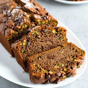 To make a delicious Double Chocolate Zucchini Bread, gather these simple ingredients: - 1 &frac12; cups all-purpose flour - &frac12; cup unsweetened cocoa powder - 1 teaspoon baking soda - &frac12; teaspoon baking powder - &frac12; teaspoon salt - &frac12; cup granulated sugar - &frac12; cup packed brown sugar - 2 large eggs, room temperature - 1 teaspoon pure vanilla extract - &frac34; cup vegetable oil - 1 &frac12; cups grated zucchini (from about 1 medium zucchini) - 1 cup semi-sweet or dark chocolate chips - &frac12; cup chopped walnuts (optional) Each ingredient plays a key role in creating the perfect texture and flavor. The all-purpose flour gives the bread structure. Cocoa powder adds that rich chocolate taste. Baking soda and baking powder help it rise, while salt enhances all the flavors. The sugars sweeten the bread and keep it moist. Eggs bind the ingredients together, and the vanilla extract adds a warm note. Vegetable oil contributes to the moisture, making each slice tender. Grated zucchini not only adds health benefits but also keeps the bread moist. Finally, the chocolate chips bring a delightful richness, while the walnuts add a nice crunch if you choose to include them. Gather these ingredients, and you&rsquo;re ready to whip up a mouthwatering treat! {{ingredient_image_2}} - Preheat the oven to 350&deg;F (175&deg;C) and prepare the loaf pan. - Combine the dry ingredients and set aside. Start by preheating your oven. This step ensures your bread bakes evenly. Grease a 9x5-inch loaf pan or line it with parchment paper. This makes the bread easier to remove later. In a medium bowl, whisk together the flour, cocoa powder, baking soda, baking powder, and salt. Mix these well so they blend into one. - Mix the sugars and wet ingredients until smooth. - Incorporate the vegetable oil and grated zucchini. - Combine wet and dry ingredients, being cautious not to overmix. In a large bowl, beat the granulated sugar and brown sugar with eggs and vanilla. Whisk until it is smooth and creamy. Slowly add the vegetable oil while whisking. This step helps create a rich texture. Next, fold in the grated zucchini. Make sure it is spread out evenly. Then, add the dry mixture into the wet one. Stir just until you no longer see dry flour. Be careful not to overmix, as this can make the bread tough. - Fold in chocolate chips and walnuts. - Transfer to the pan and bake, checking for doneness. - Cool before slicing. Now, gently fold in the chocolate chips and walnuts if you choose to use them. This adds texture and flavor. Pour the batter into your prepared loaf pan. Spread it evenly. Bake it in the oven for 50 to 60 minutes. To check if it's done, insert a toothpick into the center. It should come out clean or with a few moist crumbs. Once baked, let the bread cool in the pan for about 10 minutes. After that, place it on a wire rack to cool completely before slicing. Enjoy the deliciousness! - Grated zucchini keeps the bread moist. Use fresh zucchini for the best results. - To check if the bread is done, insert a toothpick in the center. It should come out clean or with a few moist crumbs. - Try different chocolate chips, like dark, milk, or white chocolate. Each adds a unique taste. - Add spices like cinnamon or nutmeg. They give warmth and depth to the flavor. - Serve slices with whipped cream or a scoop of vanilla ice cream. This adds a creamy touch. - A light dusting of powdered sugar makes it look fancy and inviting. It&rsquo;s a simple trick that impresses! Pro Tips Grate the Zucchini Finely: Use the fine side of a box grater to ensure the zucchini integrates seamlessly into the batter, adding moisture without making the bread soggy. Room Temperature Ingredients: Make sure your eggs are at room temperature for better emulsification, resulting in a smoother batter and a more tender loaf. Don't Overmix: Mix the batter just until combined to prevent the bread from becoming tough; a few lumps are perfectly fine! Cool Completely Before Slicing: Allowing the bread to cool fully on a wire rack helps it firm up and makes slicing easier, ensuring clean cuts. {{image_4}} You can make Double Chocolate Zucchini Bread healthier. Here are two easy swaps: - Substitute whole wheat flour for all-purpose flour. It adds more fiber and nutrients. - Use a sugar alternative for a low-sugar option. This helps reduce calories without losing sweetness. You can get creative with flavors in this bread. Consider these ideas: - Add different nuts like pecans or almonds. They add crunch and flavor. - Incorporate dried fruits such as cranberries or cherries. They bring a nice sweetness. You can adapt this recipe for specific diets. Here are some options: - Make it gluten-free with gluten-free flour. This keeps the texture soft and moist. - For a vegan version, use flax eggs and plant-based oil. This keeps the bread rich and tasty. You can keep your Double Chocolate Zucchini Bread fresh for a few days. Store it in an airtight container at room temperature. It will stay good for up to 3 days. This way, you can enjoy a slice whenever you like! If you want to save some for later, freezing works great. Wrap the bread tightly in plastic wrap, then in foil. It can last for up to 3 months in the freezer. When you are ready to eat it, simply take it out and thaw it in the refrigerator. This keeps it moist and tasty. Always check your bread before eating. If you see any discoloration or notice any off smells, it&rsquo;s best to discard it. Keeping an eye on these signs ensures you enjoy only the best treats! How do I ensure my Double Chocolate Zucchini Bread stays moist? To keep your bread moist, use fresh grated zucchini. Zucchini adds moisture. Also, don't overbake. Check with a toothpick for doneness. If it comes out with a few crumbs, it's done. Can I use frozen zucchini for this recipe? Yes, you can use frozen zucchini. Just thaw it first and squeeze out excess water. This helps keep the bread from getting too wet and soggy. What can I substitute for eggs if making it vegan? You can use flax eggs as a substitute. Mix one tablespoon of ground flaxseed with two and a half tablespoons of water. Let it sit for five minutes to thicken. This works great in baking. How can I enhance the chocolate flavor in this recipe? To boost the chocolate taste, consider adding more cocoa powder or chocolate chips. You can also add espresso powder. Just a little can deepen the chocolate flavor without adding coffee taste. How should I slice and serve the bread for optimal presentation? Slice the bread when it&rsquo;s cool. Arrange the slices on a wooden board. Dust the top with powdered sugar for a nice touch. For extra flair, serve with whipped cream or ice cream. A mint sprig adds color, too! This blog post covered the tasty Double Chocolate Zucchini Bread. We explored the key ingredients, easy steps to make it, and helpful tips. You learned about fun flavors and healthy twists. Storing tips kept your bread fresh longer. Now, you&rsquo;re ready to bake this delicious treat! Enjoy sharing it with family and friends. Your baking journey can be even more fun with this recipe. Happy baking!