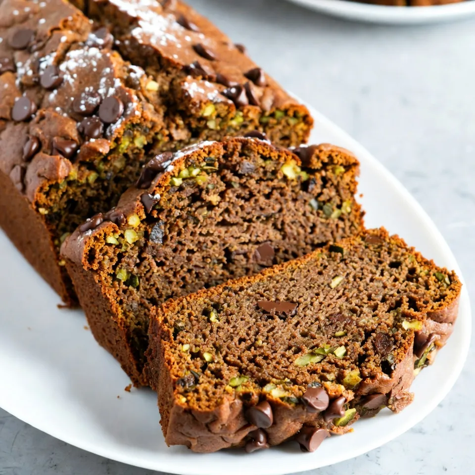 To make a delicious Double Chocolate Zucchini Bread, gather these simple ingredients: - 1 ½ cups all-purpose flour - ½ cup unsweetened cocoa powder - 1 teaspoon baking soda - ½ teaspoon baking powder - ½ teaspoon salt - ½ cup granulated sugar - ½ cup packed brown sugar - 2 large eggs, room temperature - 1 teaspoon pure vanilla extract - ¾ cup vegetable oil - 1 ½ cups grated zucchini (from about 1 medium zucchini) - 1 cup semi-sweet or dark chocolate chips - ½ cup chopped walnuts (optional) Each ingredient plays a key role in creating the perfect texture and flavor. The all-purpose flour gives the bread structure. Cocoa powder adds that rich chocolate taste. Baking soda and baking powder help it rise, while salt enhances all the flavors. The sugars sweeten the bread and keep it moist. Eggs bind the ingredients together, and the vanilla extract adds a warm note. Vegetable oil contributes to the moisture, making each slice tender. Grated zucchini not only adds health benefits but also keeps the bread moist. Finally, the chocolate chips bring a delightful richness, while the walnuts add a nice crunch if you choose to include them. Gather these ingredients, and you’re ready to whip up a mouthwatering treat! {{ingredient_image_2}} - Preheat the oven to 350°F (175°C) and prepare the loaf pan. - Combine the dry ingredients and set aside. Start by preheating your oven. This step ensures your bread bakes evenly. Grease a 9x5-inch loaf pan or line it with parchment paper. This makes the bread easier to remove later. In a medium bowl, whisk together the flour, cocoa powder, baking soda, baking powder, and salt. Mix these well so they blend into one. - Mix the sugars and wet ingredients until smooth. - Incorporate the vegetable oil and grated zucchini. - Combine wet and dry ingredients, being cautious not to overmix. In a large bowl, beat the granulated sugar and brown sugar with eggs and vanilla. Whisk until it is smooth and creamy. Slowly add the vegetable oil while whisking. This step helps create a rich texture. Next, fold in the grated zucchini. Make sure it is spread out evenly. Then, add the dry mixture into the wet one. Stir just until you no longer see dry flour. Be careful not to overmix, as this can make the bread tough. - Fold in chocolate chips and walnuts. - Transfer to the pan and bake, checking for doneness. - Cool before slicing. Now, gently fold in the chocolate chips and walnuts if you choose to use them. This adds texture and flavor. Pour the batter into your prepared loaf pan. Spread it evenly. Bake it in the oven for 50 to 60 minutes. To check if it's done, insert a toothpick into the center. It should come out clean or with a few moist crumbs. Once baked, let the bread cool in the pan for about 10 minutes. After that, place it on a wire rack to cool completely before slicing. Enjoy the deliciousness! - Grated zucchini keeps the bread moist. Use fresh zucchini for the best results. - To check if the bread is done, insert a toothpick in the center. It should come out clean or with a few moist crumbs. - Try different chocolate chips, like dark, milk, or white chocolate. Each adds a unique taste. - Add spices like cinnamon or nutmeg. They give warmth and depth to the flavor. - Serve slices with whipped cream or a scoop of vanilla ice cream. This adds a creamy touch. - A light dusting of powdered sugar makes it look fancy and inviting. It’s a simple trick that impresses! Pro Tips Grate the Zucchini Finely: Use the fine side of a box grater to ensure the zucchini integrates seamlessly into the batter, adding moisture without making the bread soggy. Room Temperature Ingredients: Make sure your eggs are at room temperature for better emulsification, resulting in a smoother batter and a more tender loaf. Don't Overmix: Mix the batter just until combined to prevent the bread from becoming tough; a few lumps are perfectly fine! Cool Completely Before Slicing: Allowing the bread to cool fully on a wire rack helps it firm up and makes slicing easier, ensuring clean cuts. {{image_4}} You can make Double Chocolate Zucchini Bread healthier. Here are two easy swaps: - Substitute whole wheat flour for all-purpose flour. It adds more fiber and nutrients. - Use a sugar alternative for a low-sugar option. This helps reduce calories without losing sweetness. You can get creative with flavors in this bread. Consider these ideas: - Add different nuts like pecans or almonds. They add crunch and flavor. - Incorporate dried fruits such as cranberries or cherries. They bring a nice sweetness. You can adapt this recipe for specific diets. Here are some options: - Make it gluten-free with gluten-free flour. This keeps the texture soft and moist. - For a vegan version, use flax eggs and plant-based oil. This keeps the bread rich and tasty. You can keep your Double Chocolate Zucchini Bread fresh for a few days. Store it in an airtight container at room temperature. It will stay good for up to 3 days. This way, you can enjoy a slice whenever you like! If you want to save some for later, freezing works great. Wrap the bread tightly in plastic wrap, then in foil. It can last for up to 3 months in the freezer. When you are ready to eat it, simply take it out and thaw it in the refrigerator. This keeps it moist and tasty. Always check your bread before eating. If you see any discoloration or notice any off smells, it’s best to discard it. Keeping an eye on these signs ensures you enjoy only the best treats! How do I ensure my Double Chocolate Zucchini Bread stays moist? To keep your bread moist, use fresh grated zucchini. Zucchini adds moisture. Also, don't overbake. Check with a toothpick for doneness. If it comes out with a few crumbs, it's done. Can I use frozen zucchini for this recipe? Yes, you can use frozen zucchini. Just thaw it first and squeeze out excess water. This helps keep the bread from getting too wet and soggy. What can I substitute for eggs if making it vegan? You can use flax eggs as a substitute. Mix one tablespoon of ground flaxseed with two and a half tablespoons of water. Let it sit for five minutes to thicken. This works great in baking. How can I enhance the chocolate flavor in this recipe? To boost the chocolate taste, consider adding more cocoa powder or chocolate chips. You can also add espresso powder. Just a little can deepen the chocolate flavor without adding coffee taste. How should I slice and serve the bread for optimal presentation? Slice the bread when it’s cool. Arrange the slices on a wooden board. Dust the top with powdered sugar for a nice touch. For extra flair, serve with whipped cream or ice cream. A mint sprig adds color, too! This blog post covered the tasty Double Chocolate Zucchini Bread. We explored the key ingredients, easy steps to make it, and helpful tips. You learned about fun flavors and healthy twists. Storing tips kept your bread fresh longer. Now, you’re ready to bake this delicious treat! Enjoy sharing it with family and friends. Your baking journey can be even more fun with this recipe. Happy baking!